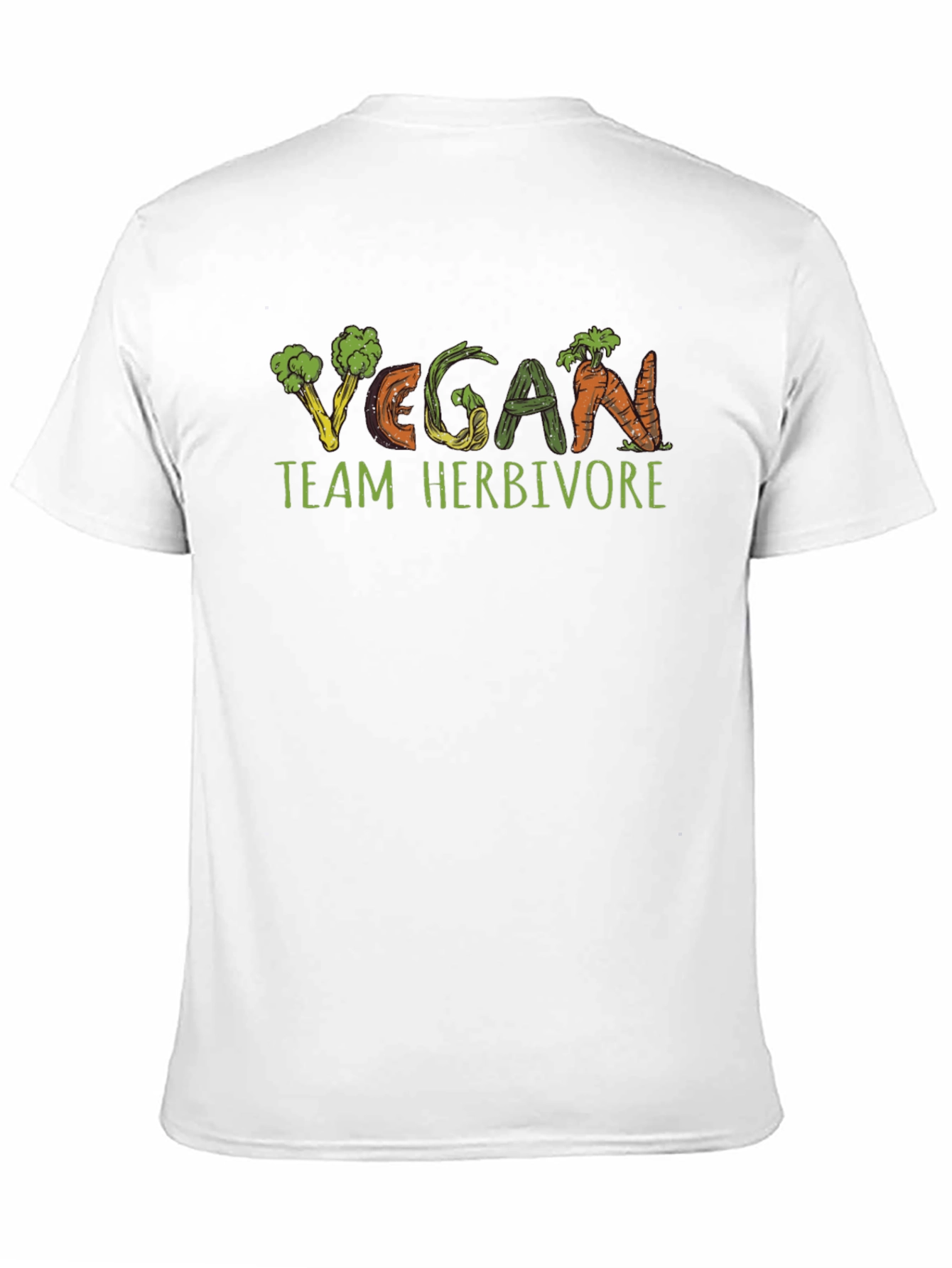 Vegan Team Herbivore T-Shirt - Vegetable Lettering