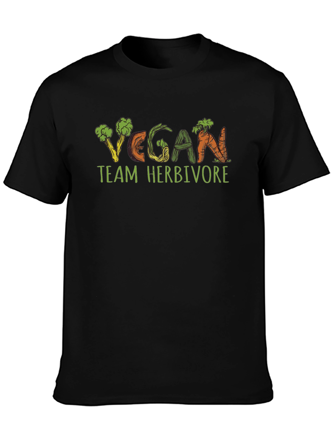 Vegan Team Herbivore T-Shirt - Vegetable Lettering