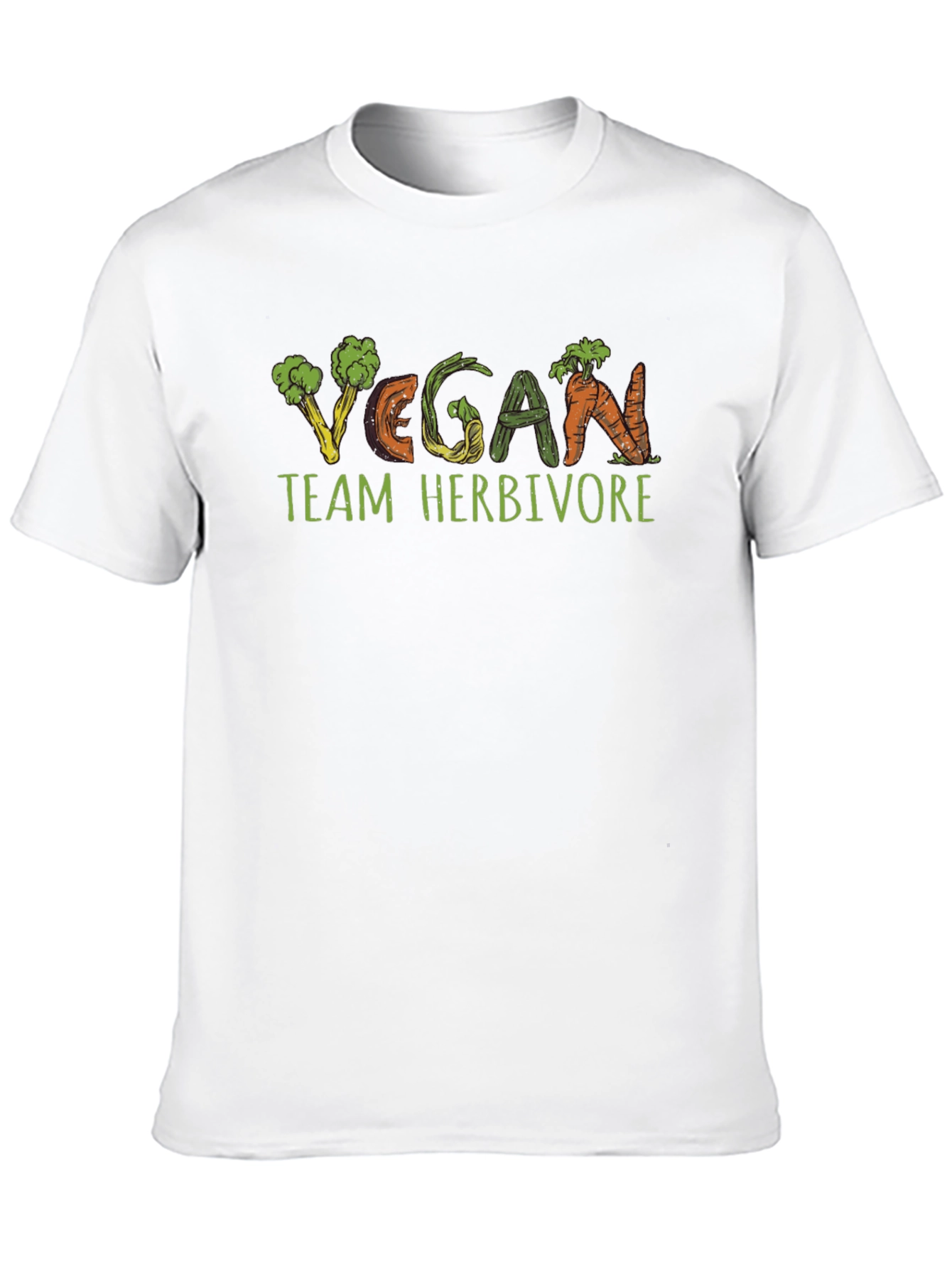 Vegan Team Herbivore T-Shirt - Vegetable Lettering