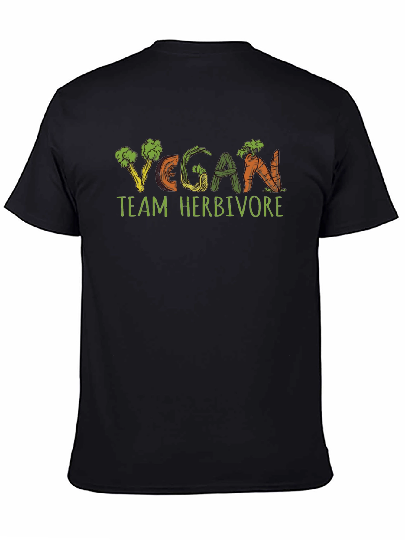 Vegan Team Herbivore T-Shirt - Vegetable Lettering