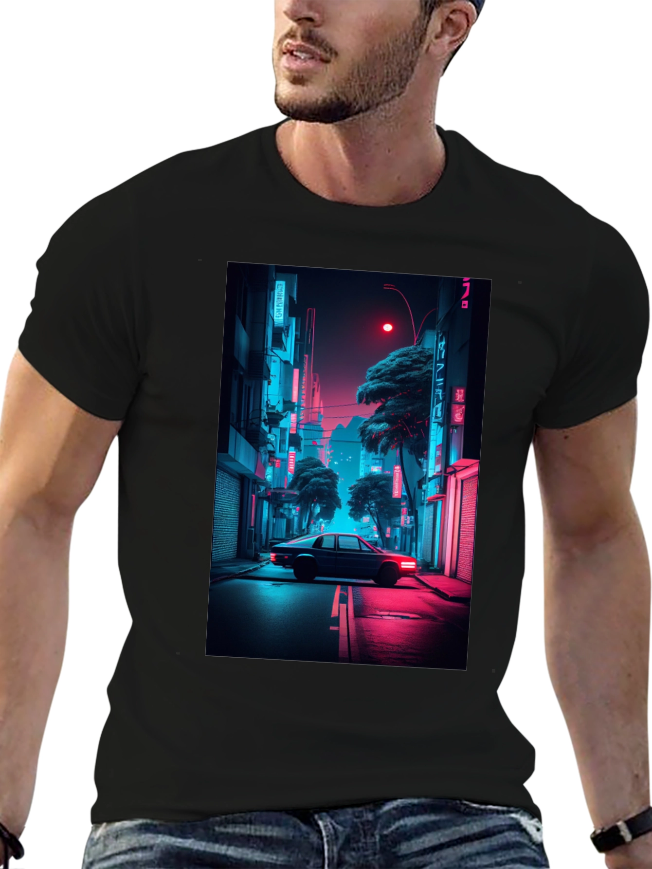 Neon City Car T-Shirt