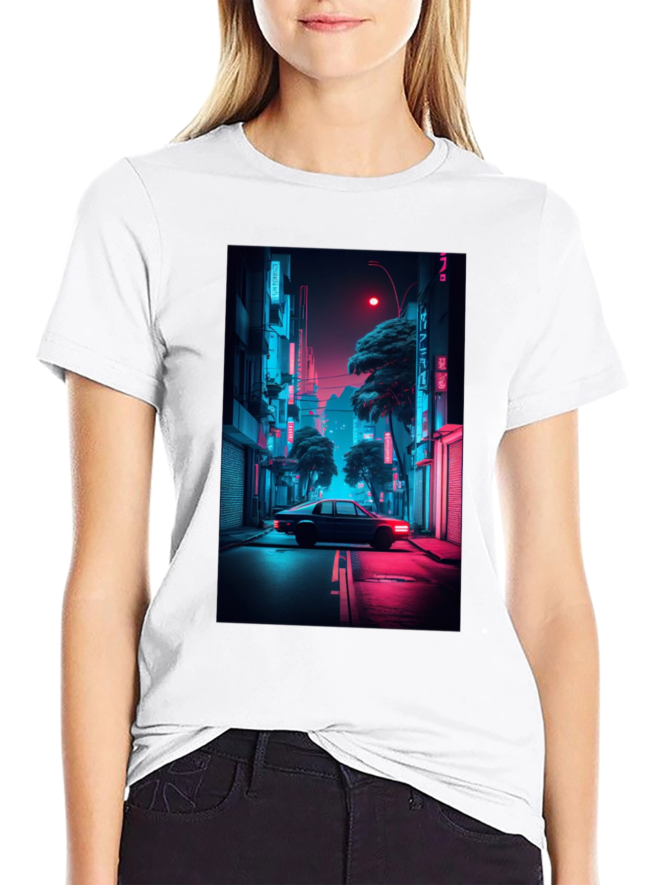 Neon City Car T-Shirt