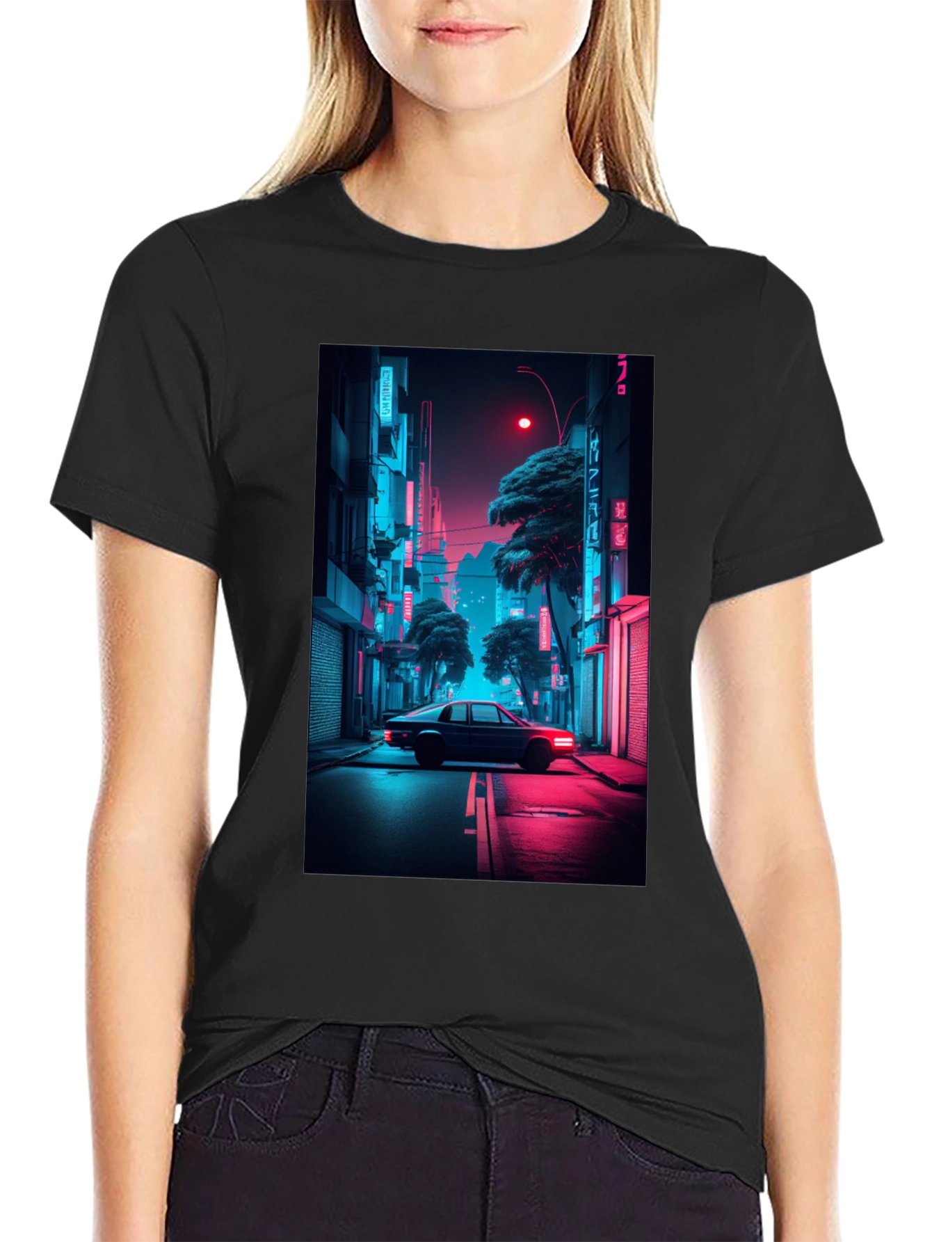 Neon City Car T-Shirt