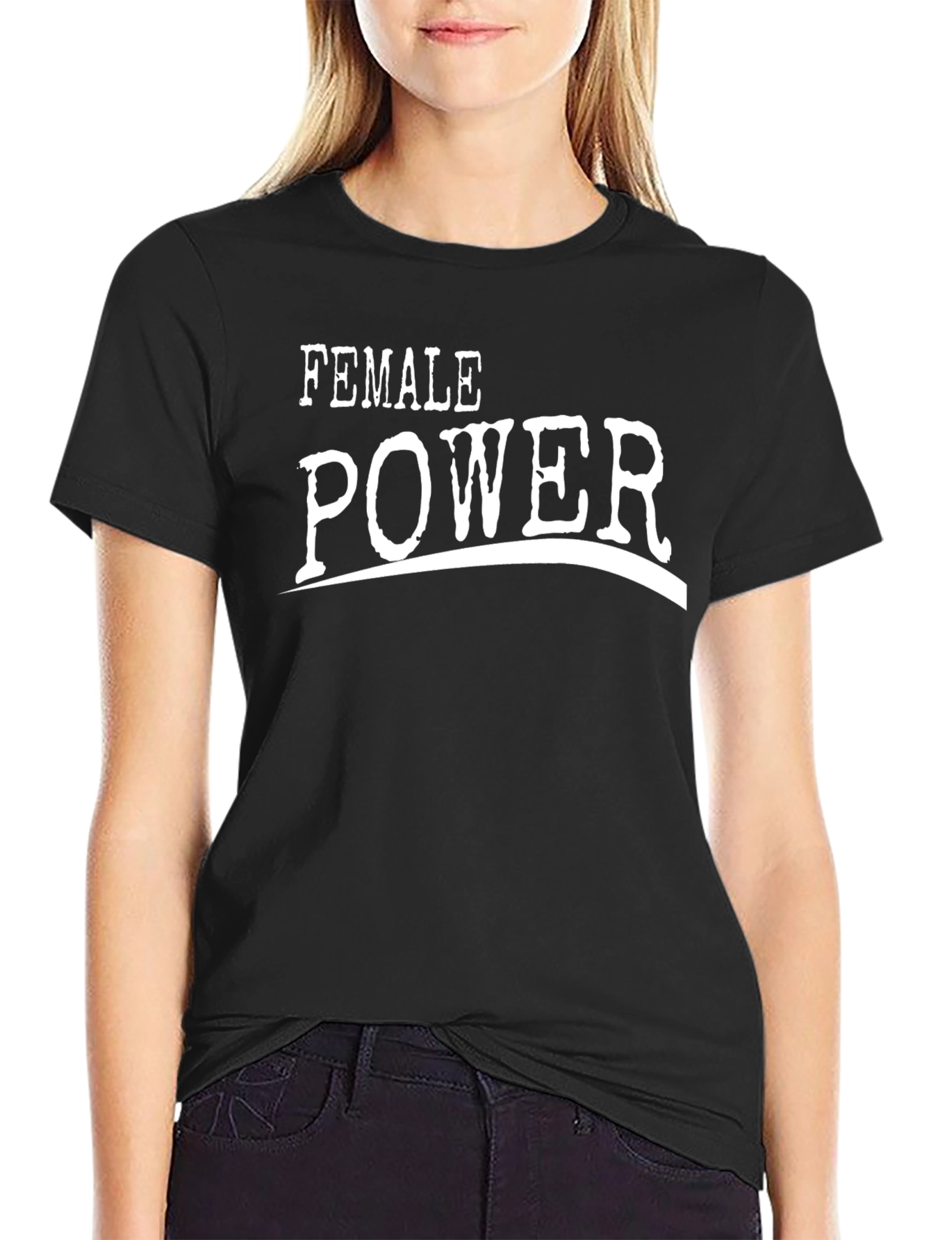 Female Power Graphic T-Shirt - Black