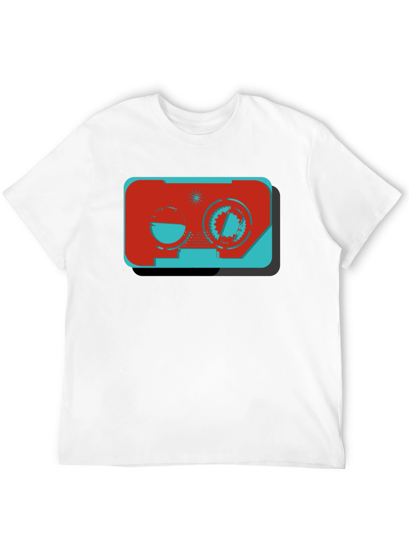 Retro Cassette Tape Graphic Black Tee