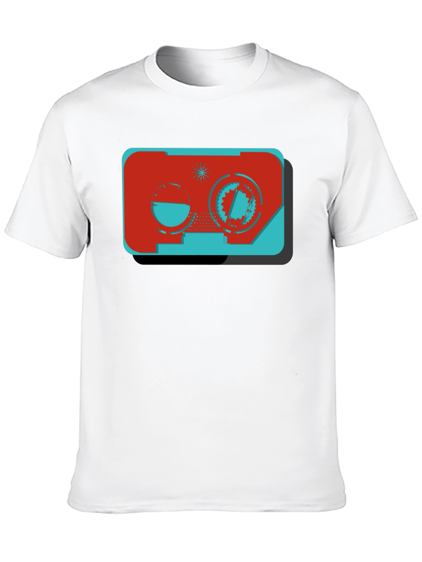 Retro Cassette Tape Graphic Black Tee
