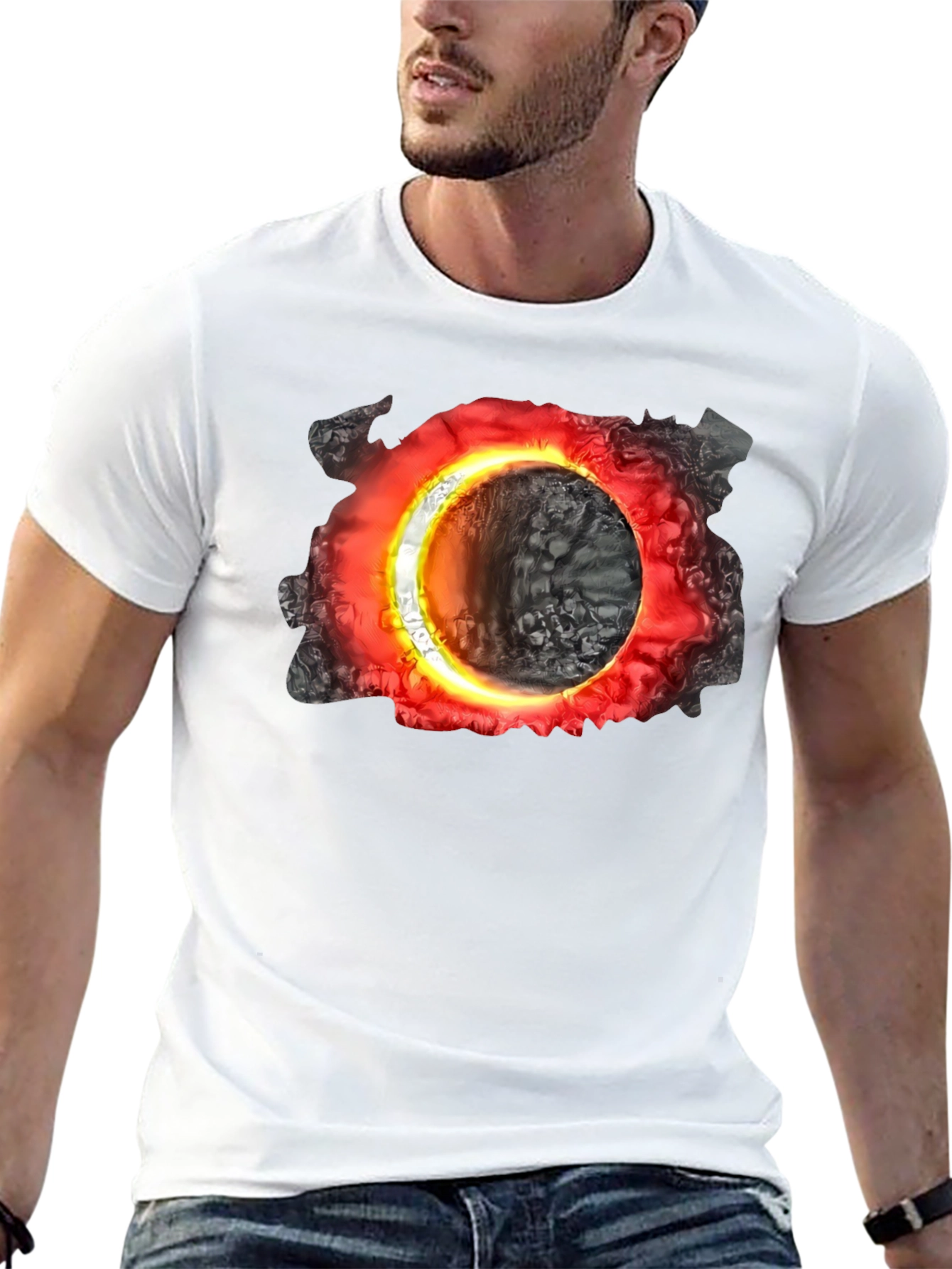 Cosmic Portal Black T-Shirt - Unique Graphic Tee
