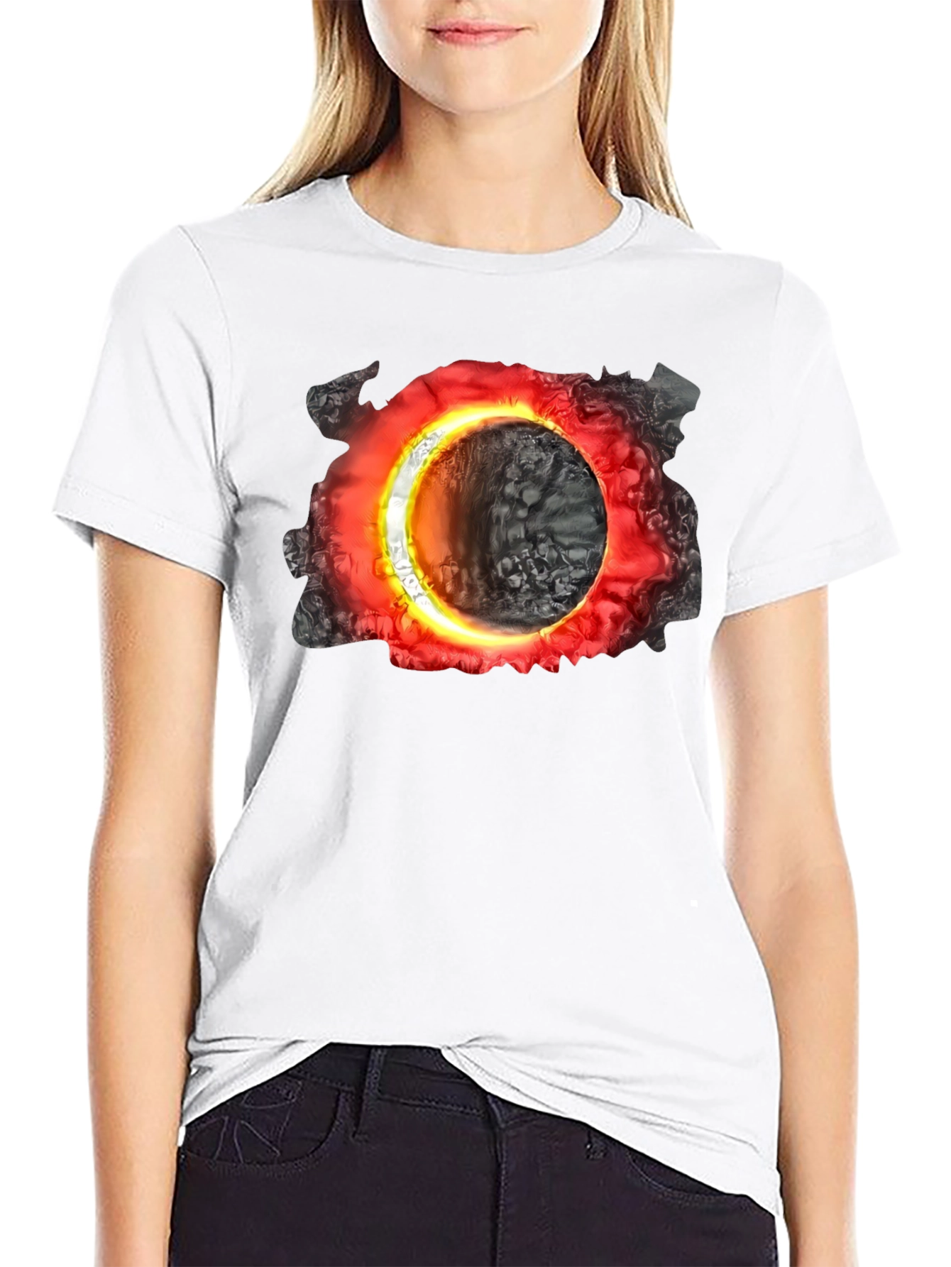 Cosmic Portal Black T-Shirt - Unique Graphic Tee