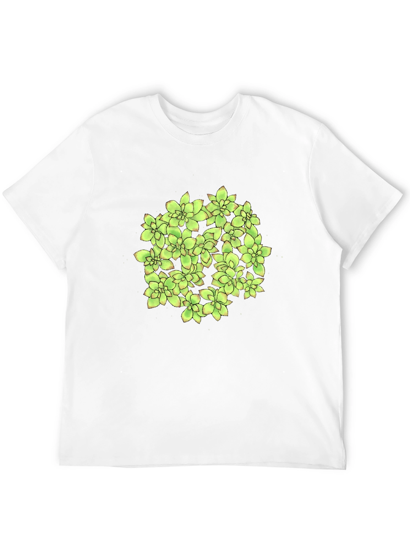 Succulent Graphic Black T-Shirt