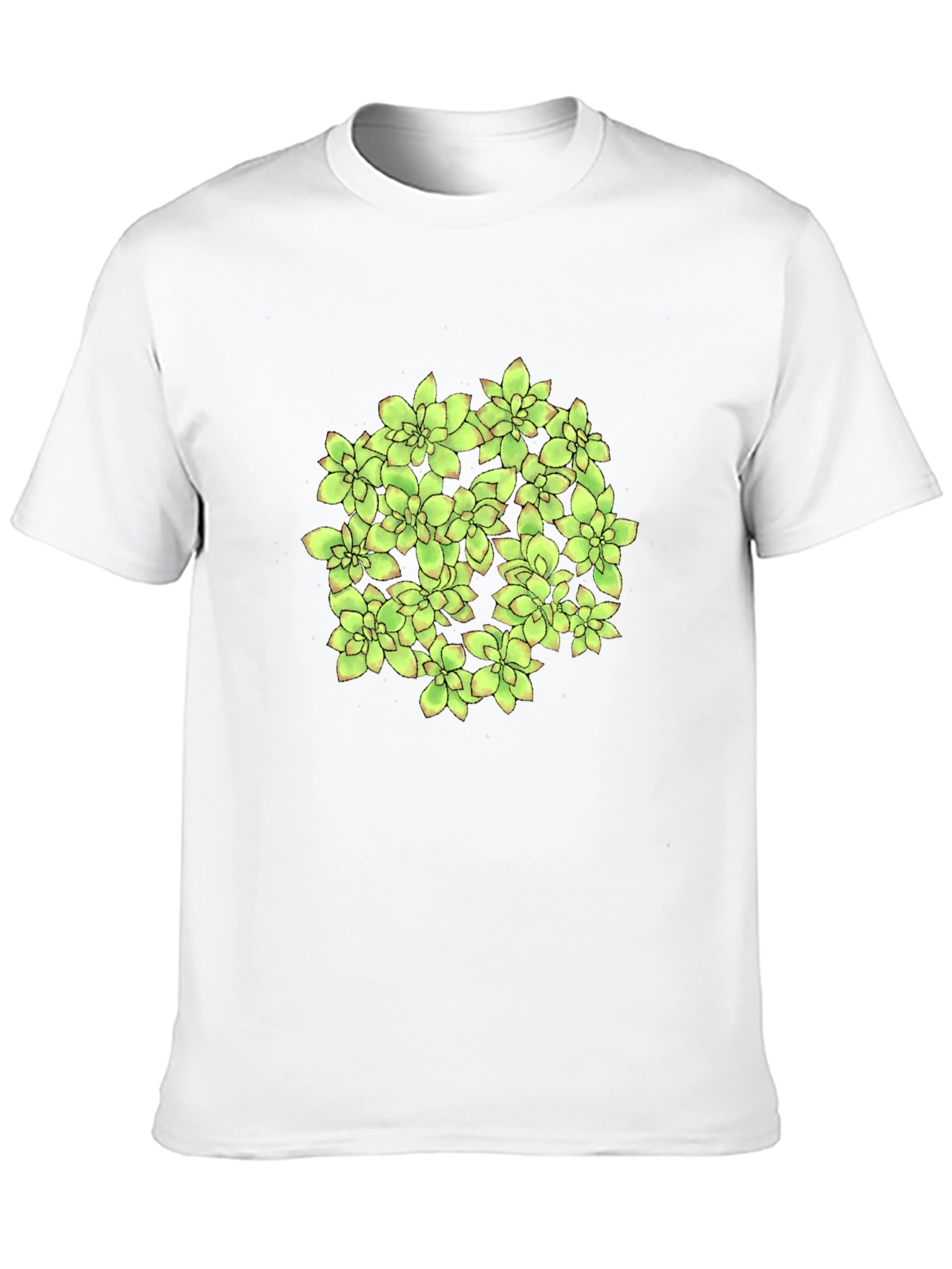 Succulent Graphic Black T-Shirt