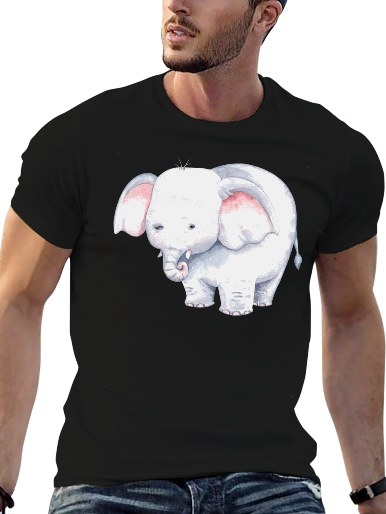 Elephant Graphic Tee - Cute Animal T-Shirt