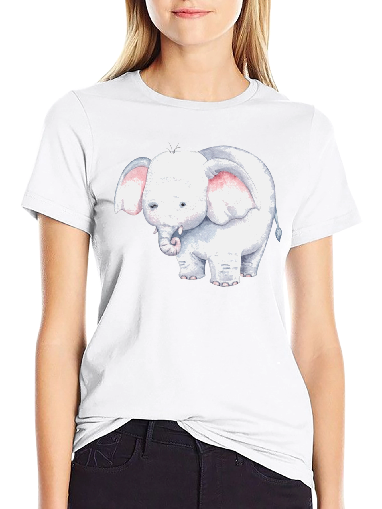 Elephant Graphic Tee - Cute Animal T-Shirt
