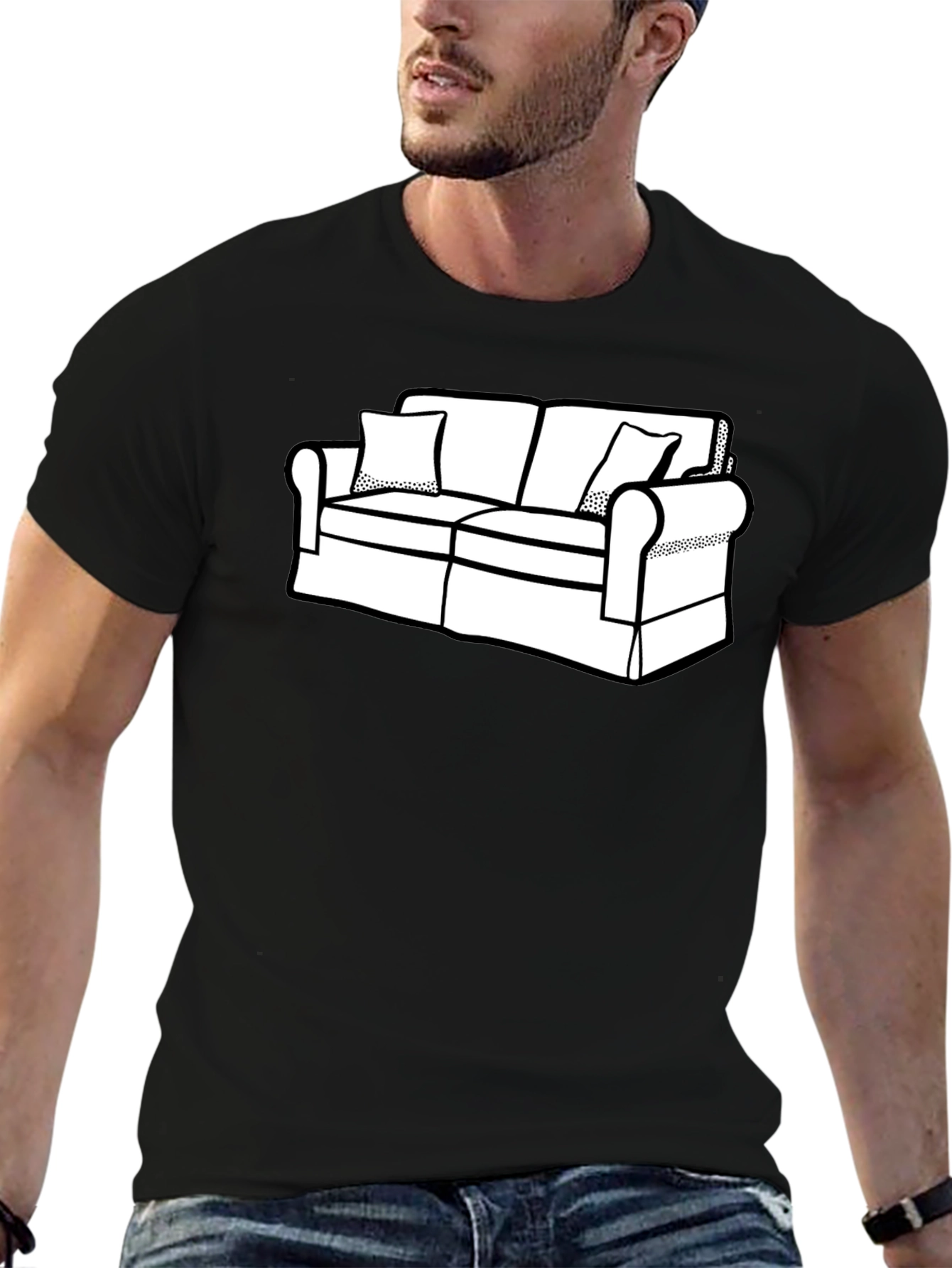 Couch Graphic Tee - Stylish and Comfy