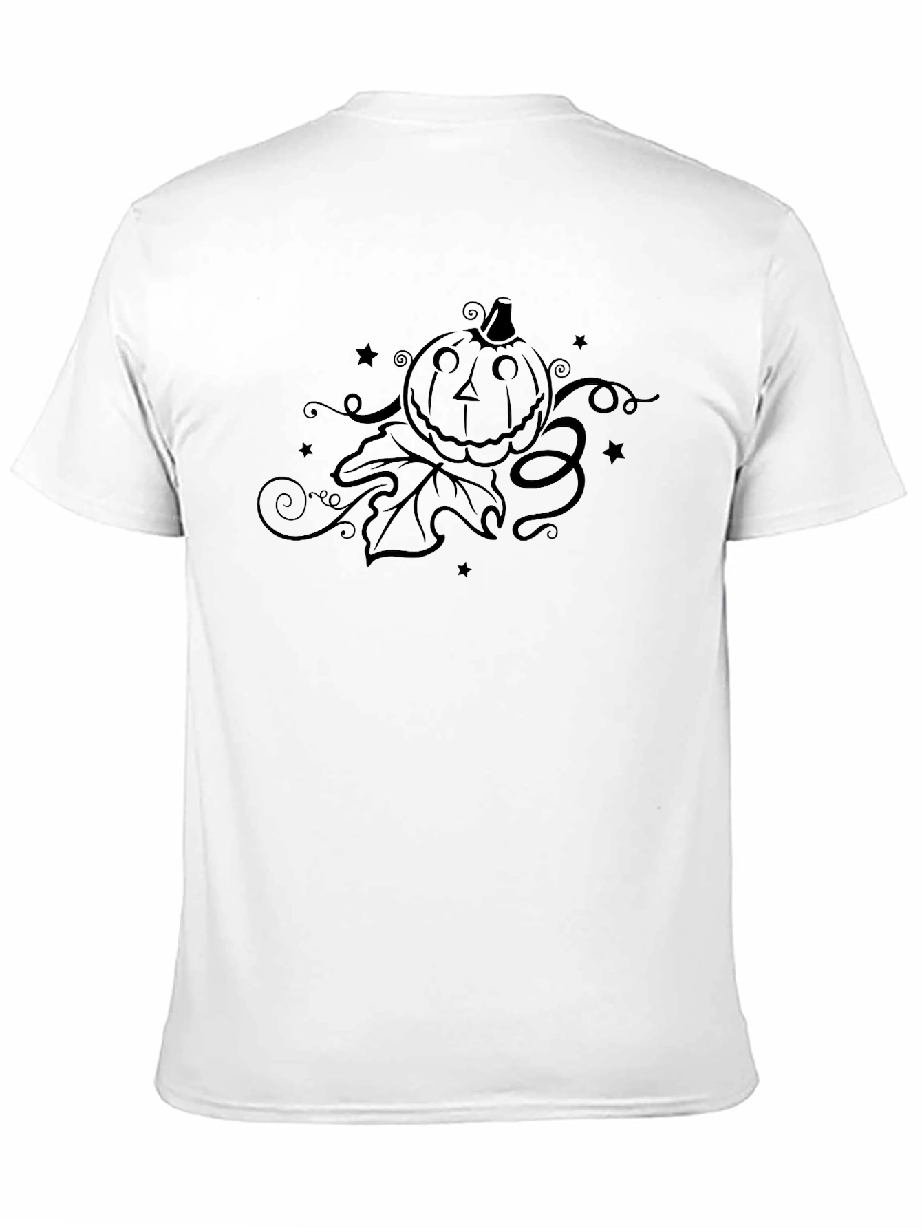 Spooky Pumpkin Halloween Graphic Tee - Black