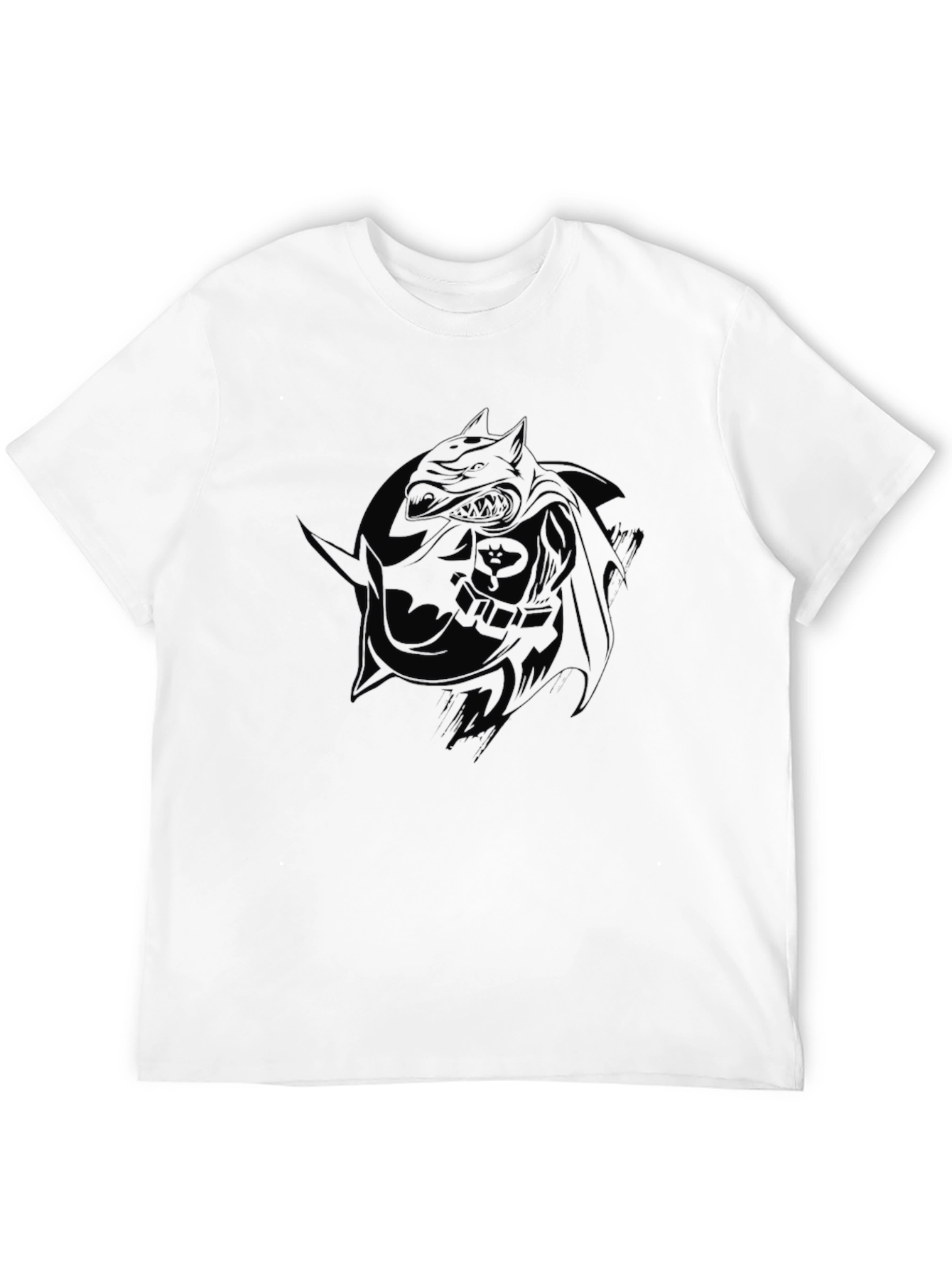 Dark Knight Graphic Tee - Black Cotton