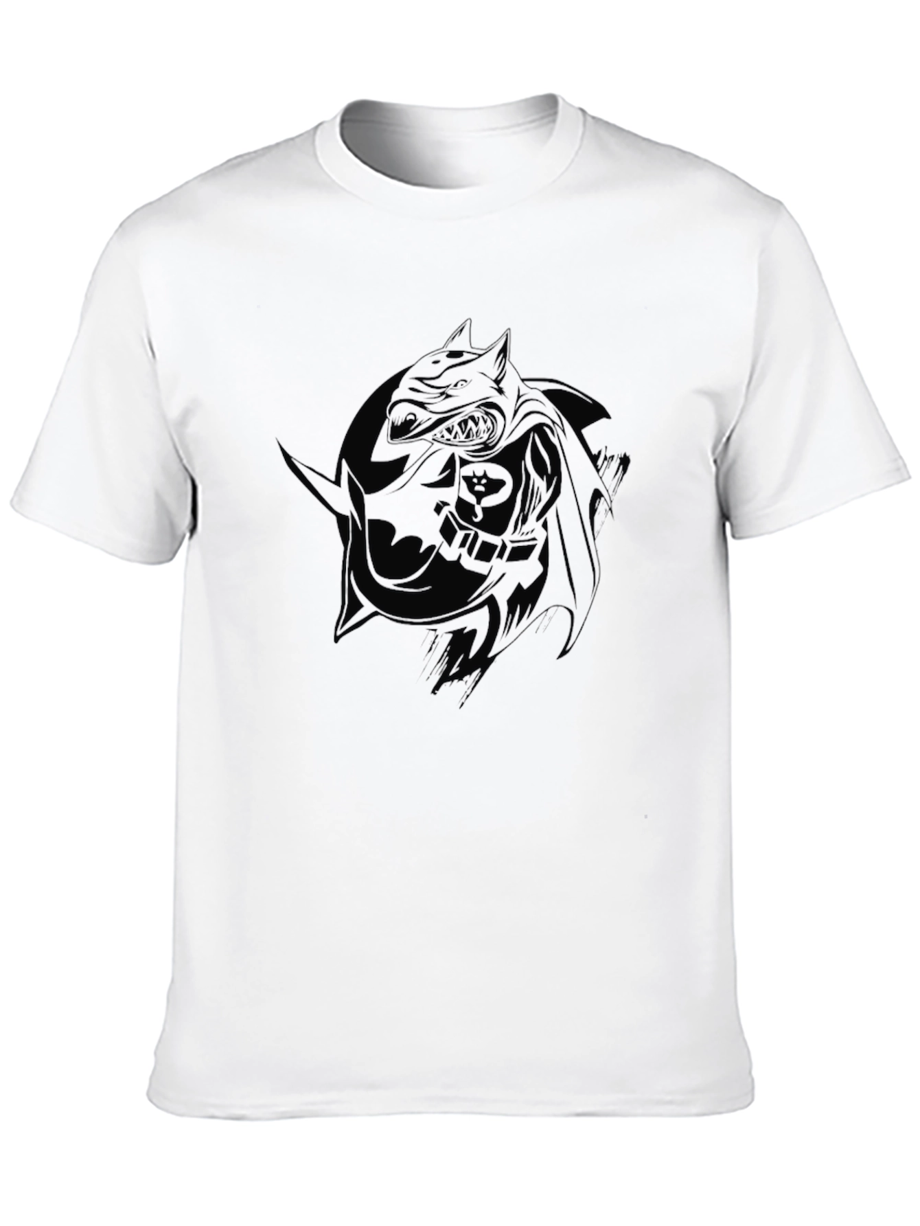 Dark Knight Graphic Tee - Black Cotton