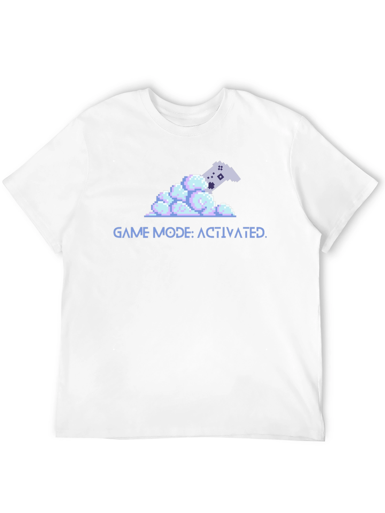 Game Mode Activated Black T-Shirt - Pixel Art