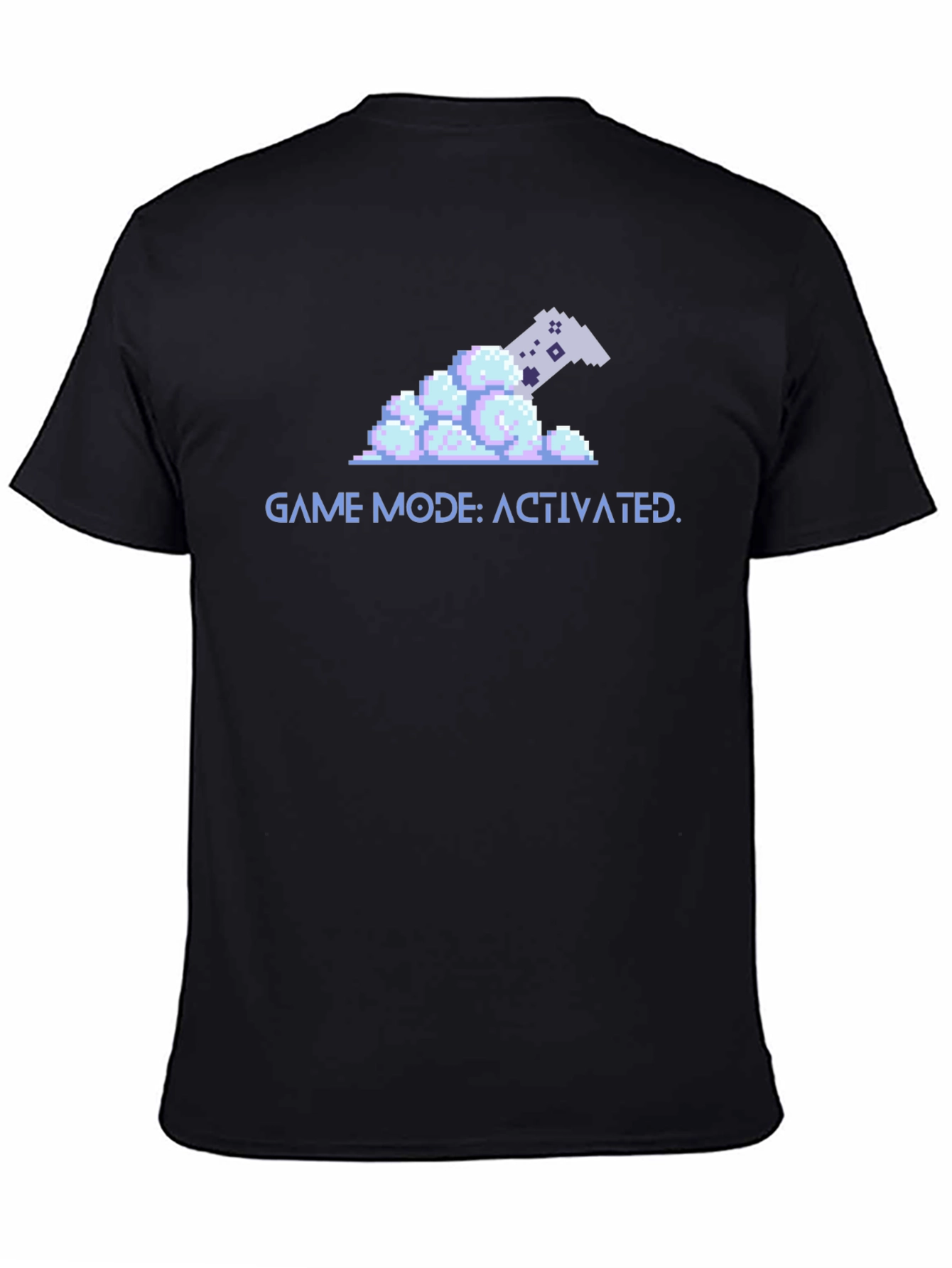 Game Mode Activated Black T-Shirt - Pixel Art