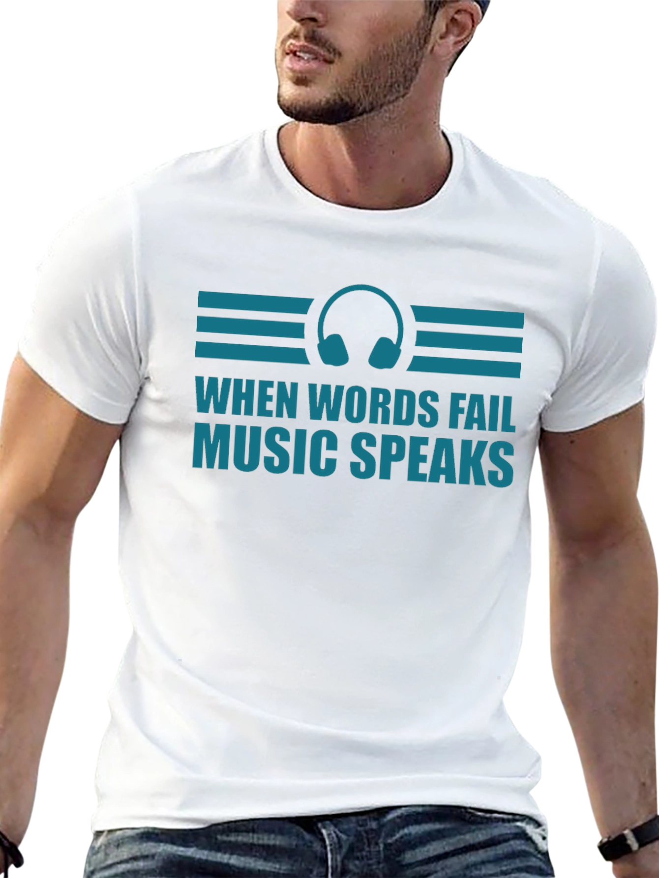 When Words Fail Music Speaks Graphic Tee