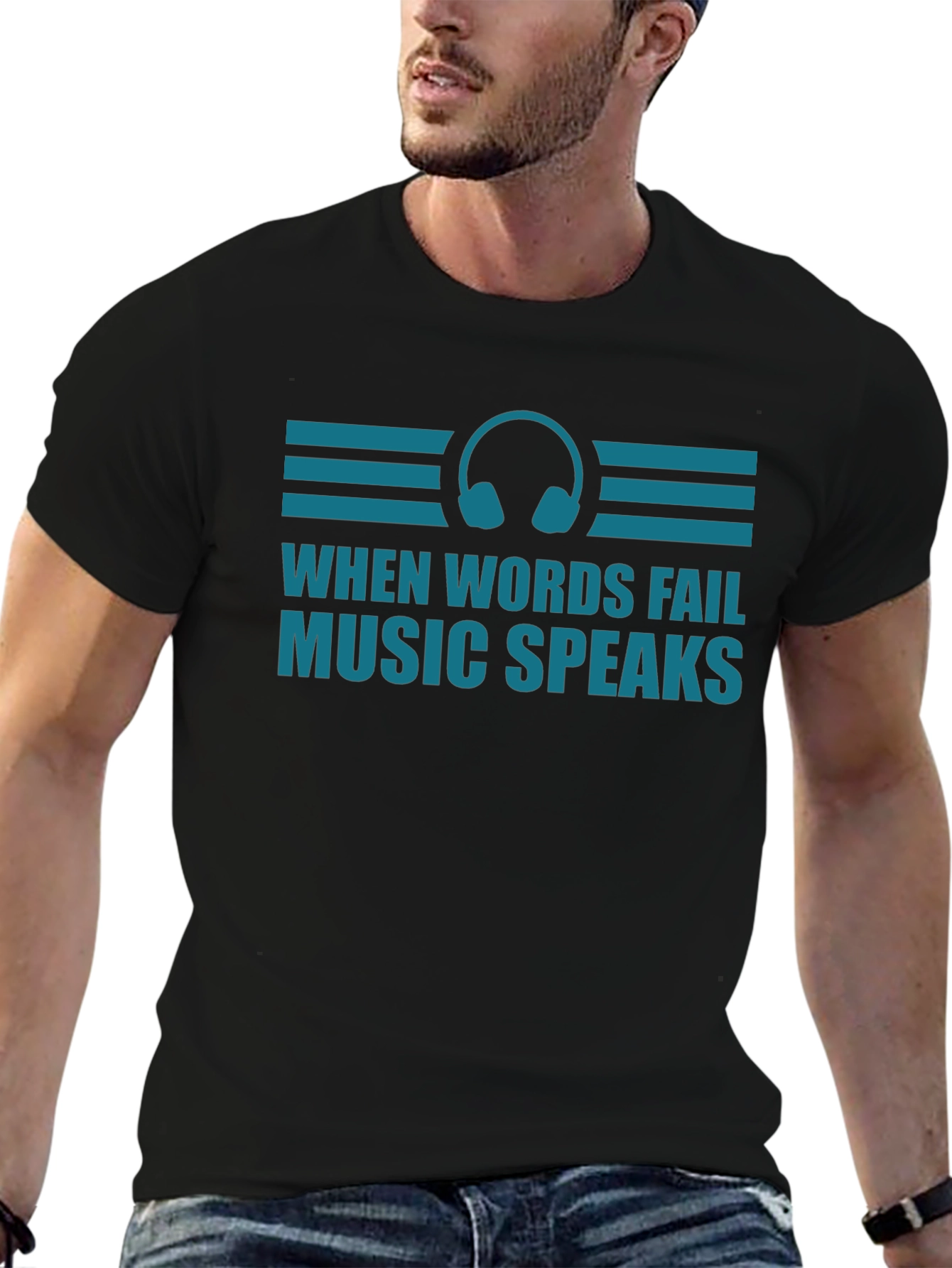 When Words Fail Music Speaks Graphic Tee