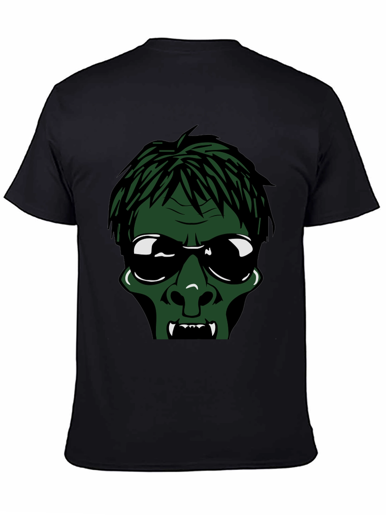 Zombie Face Black T-Shirt