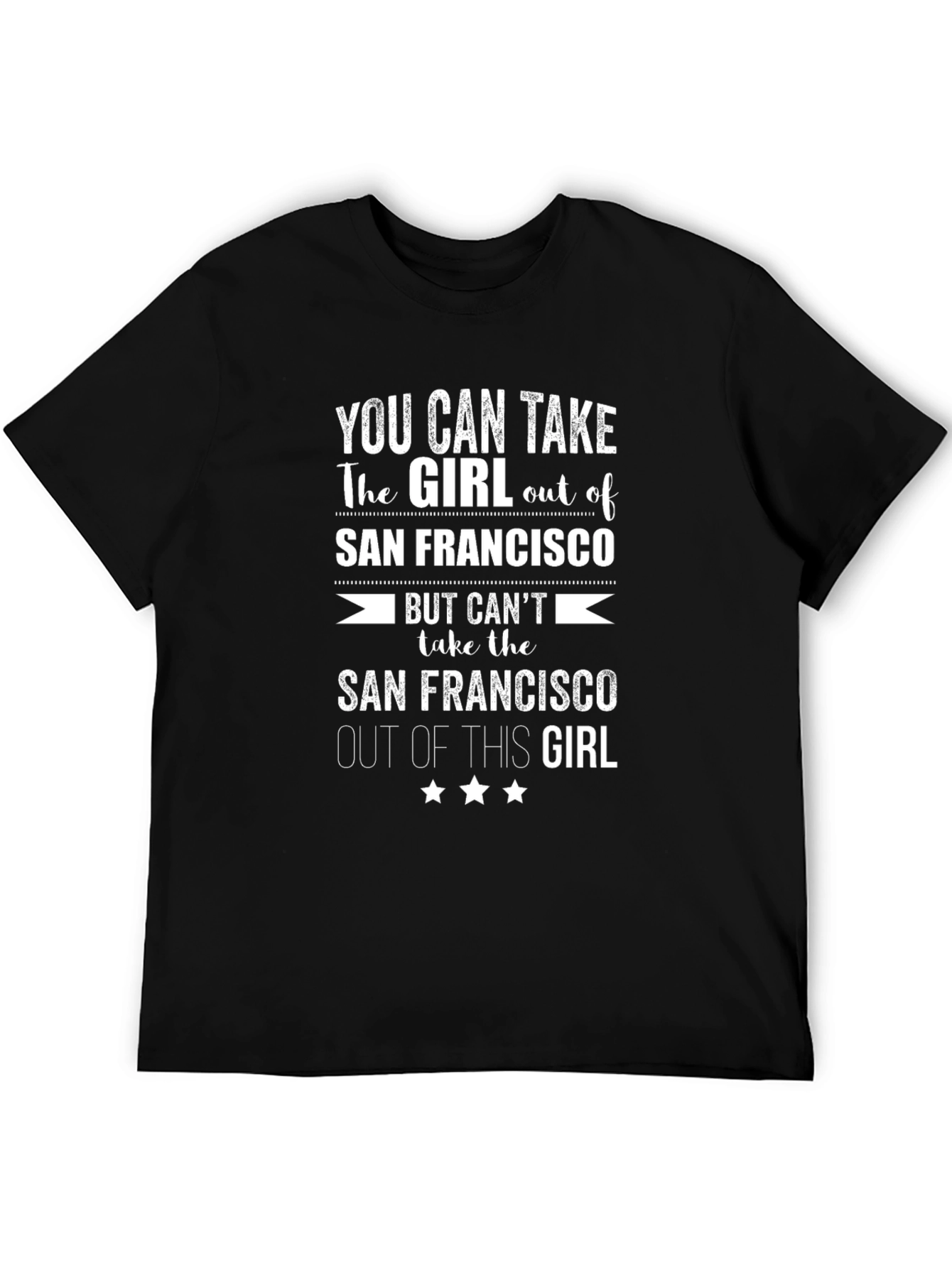 San Francisco Girl T-Shirt Black Graphic Tee