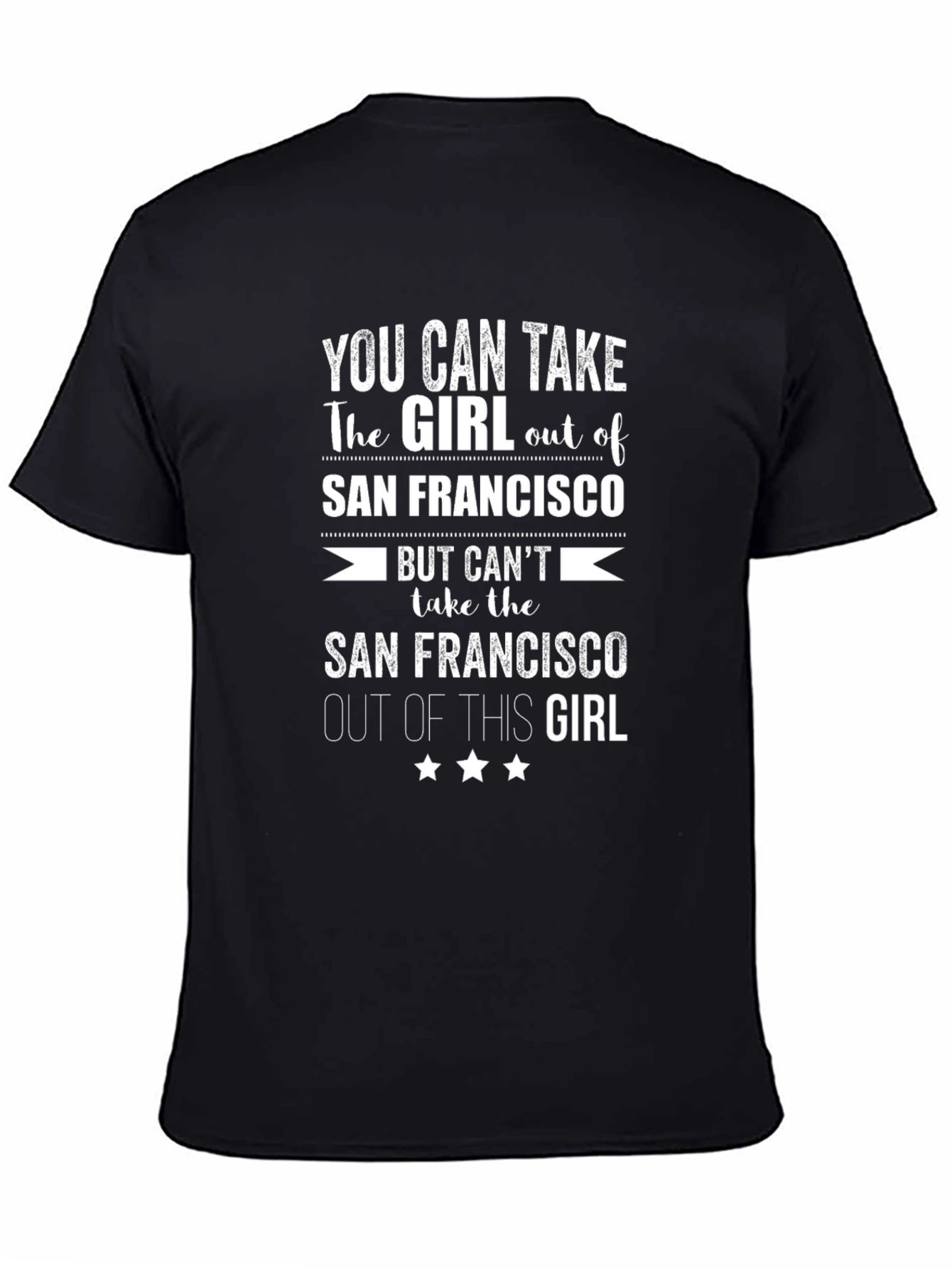 San Francisco Girl T-Shirt Black Graphic Tee
