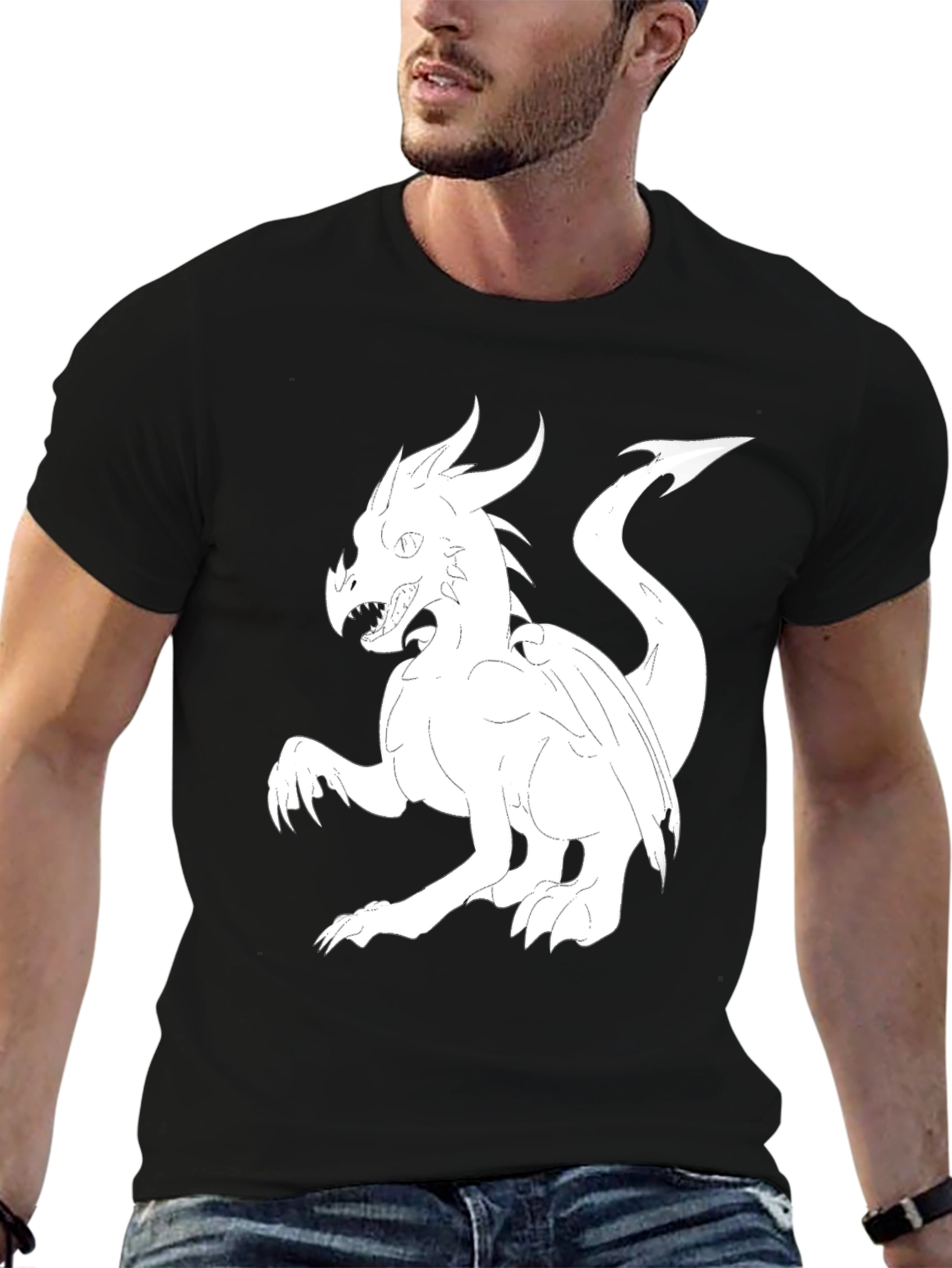 Dragon Graphic T-Shirt - Black
