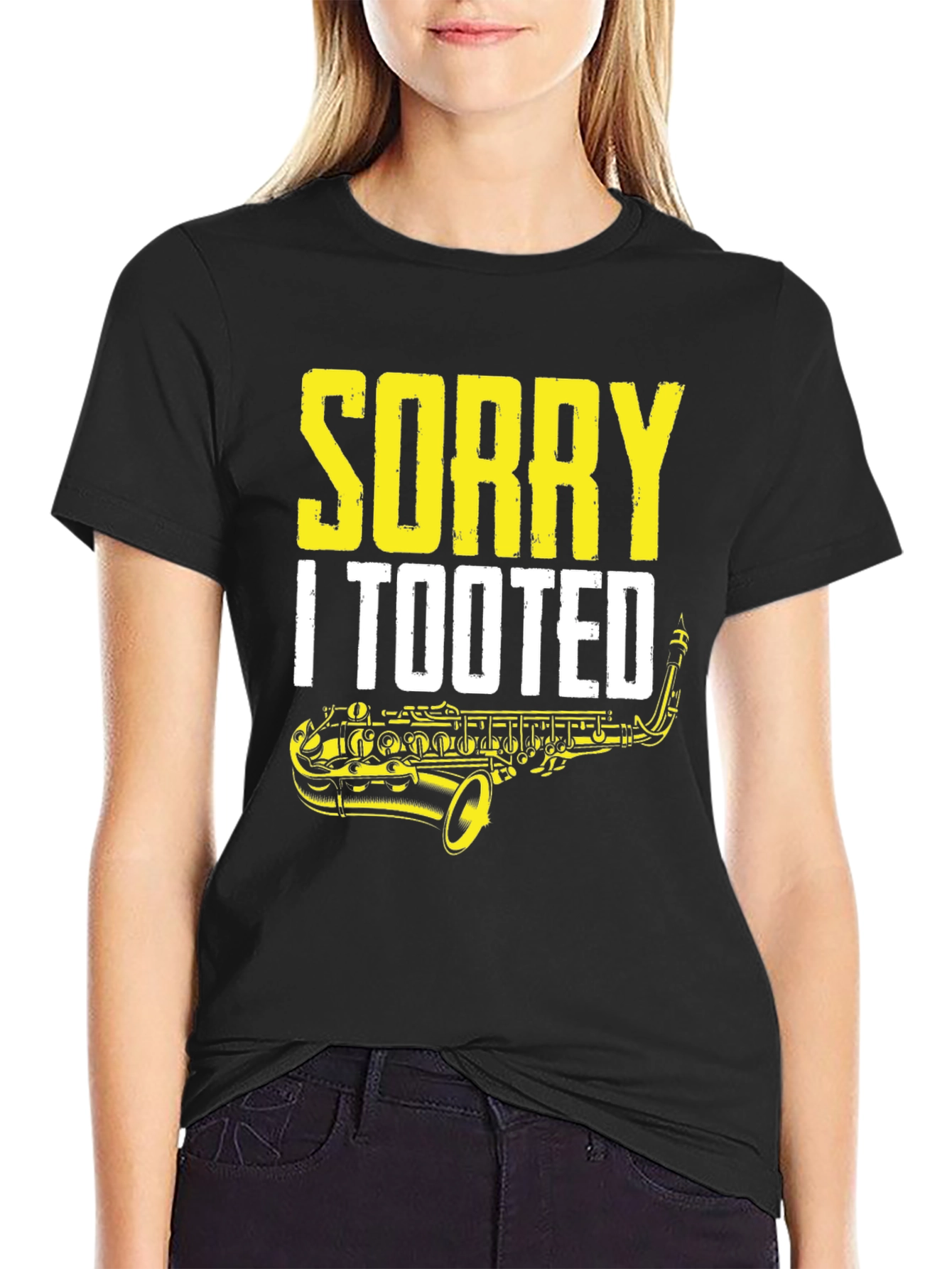 Sorry I Tooted Saxophone Graphic T-Shirt