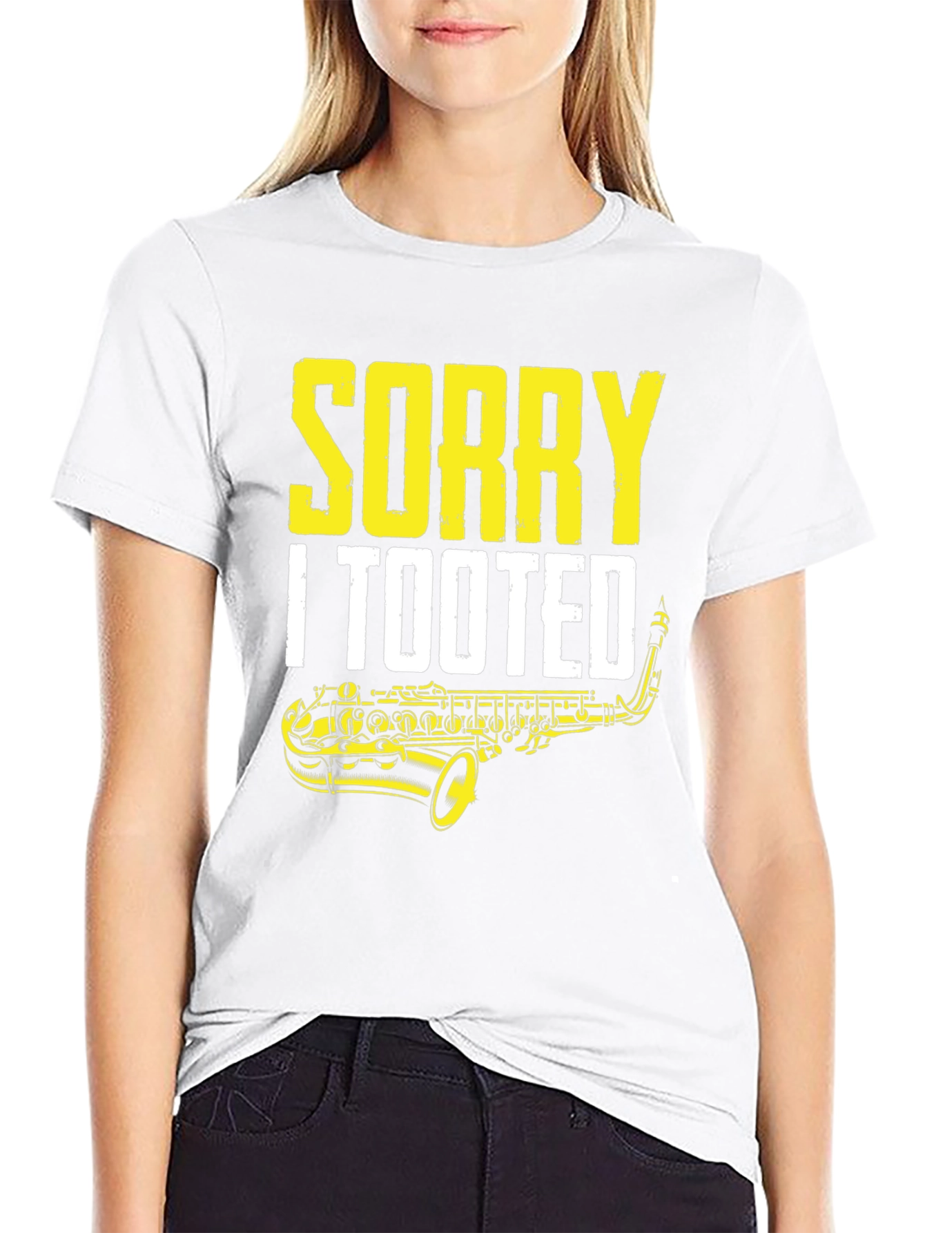 Sorry I Tooted Saxophone Graphic T-Shirt