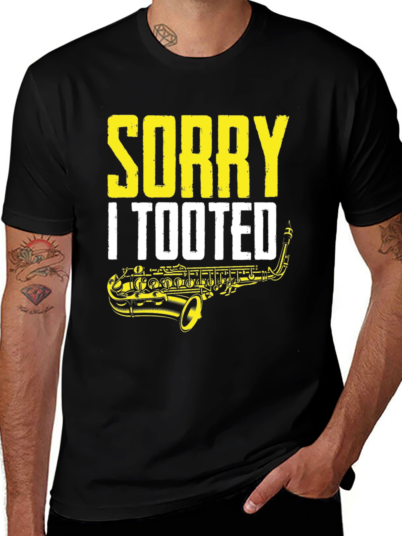 Sorry I Tooted Saxophone Graphic T-Shirt