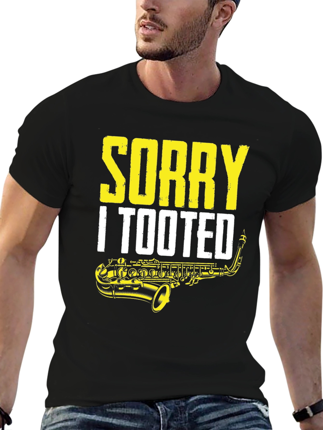 Sorry I Tooted Saxophone Graphic T-Shirt