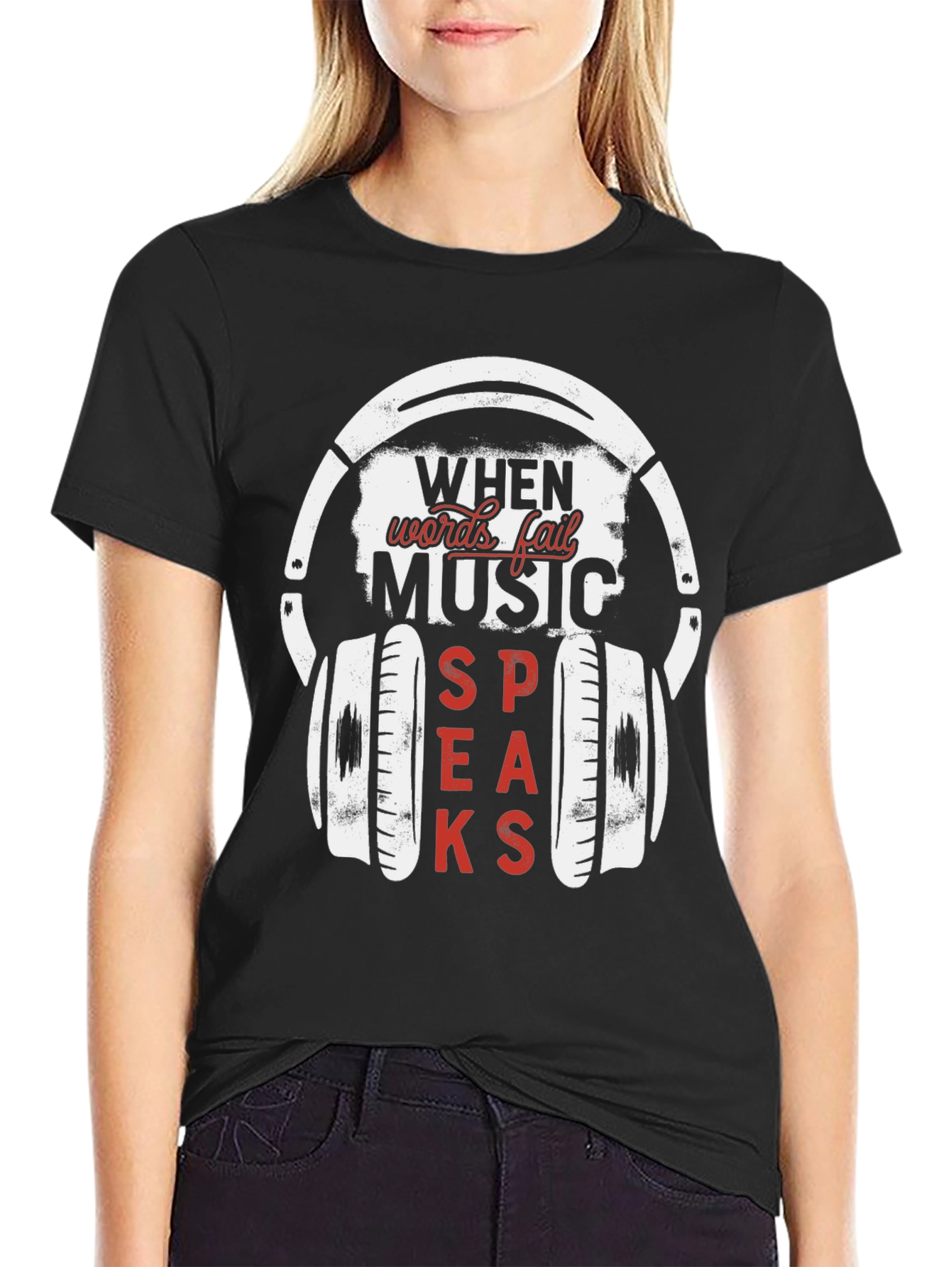 Music Speaks T-Shirt - Premium Graphic Tee