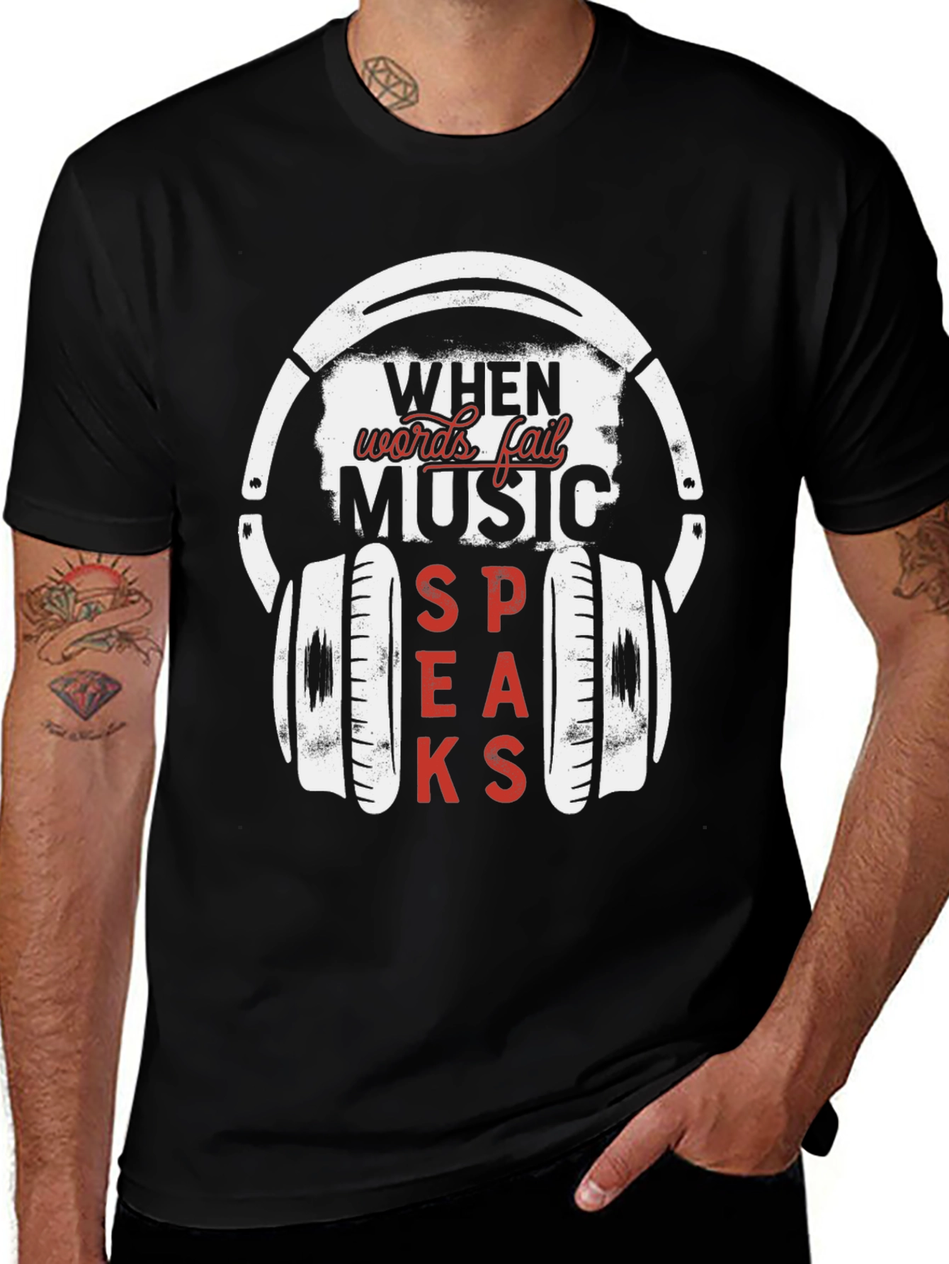 Music Speaks T-Shirt - Premium Graphic Tee