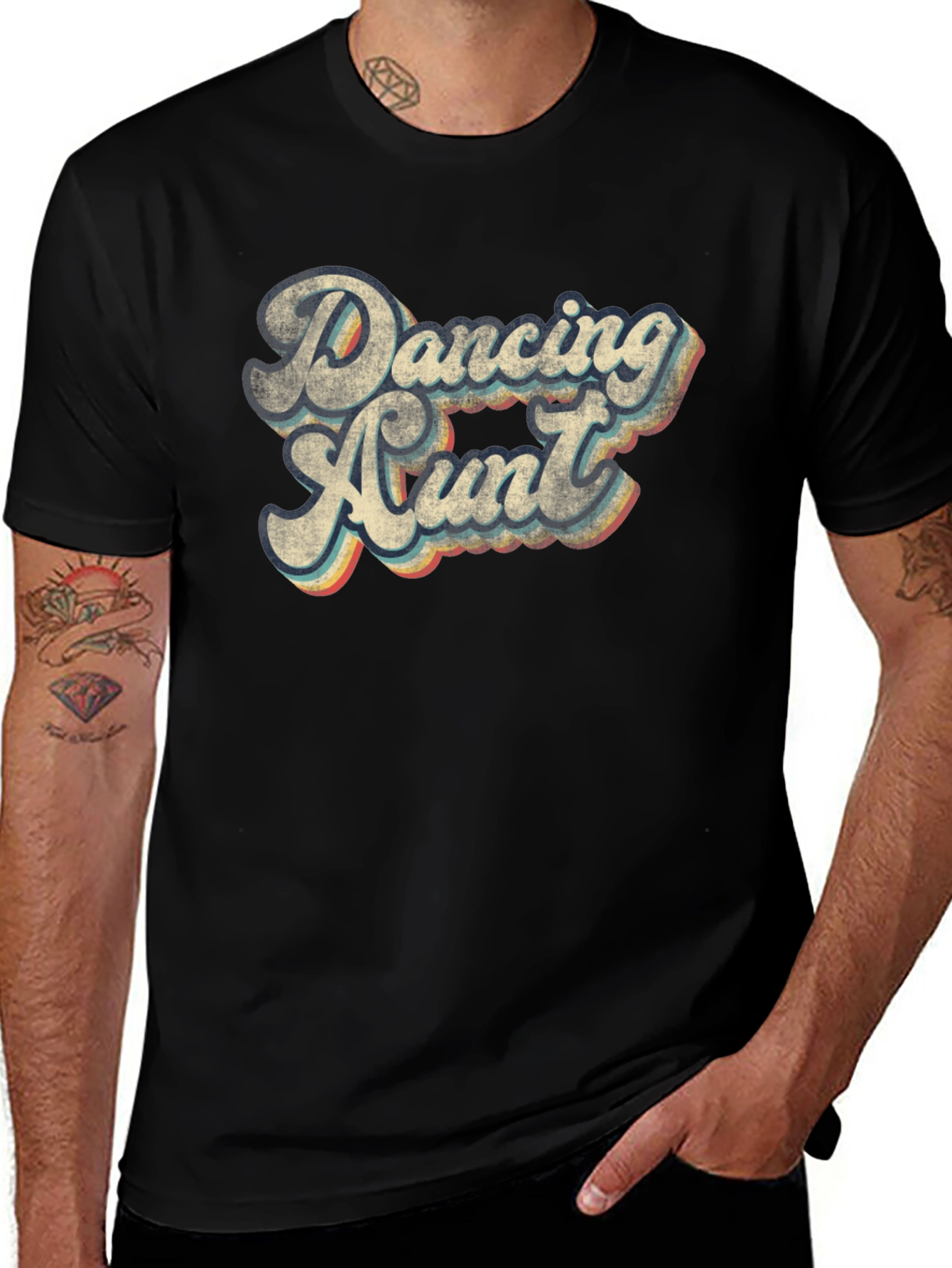 Dancing Aunt Retro Graphic Tee - Cool & Comfy