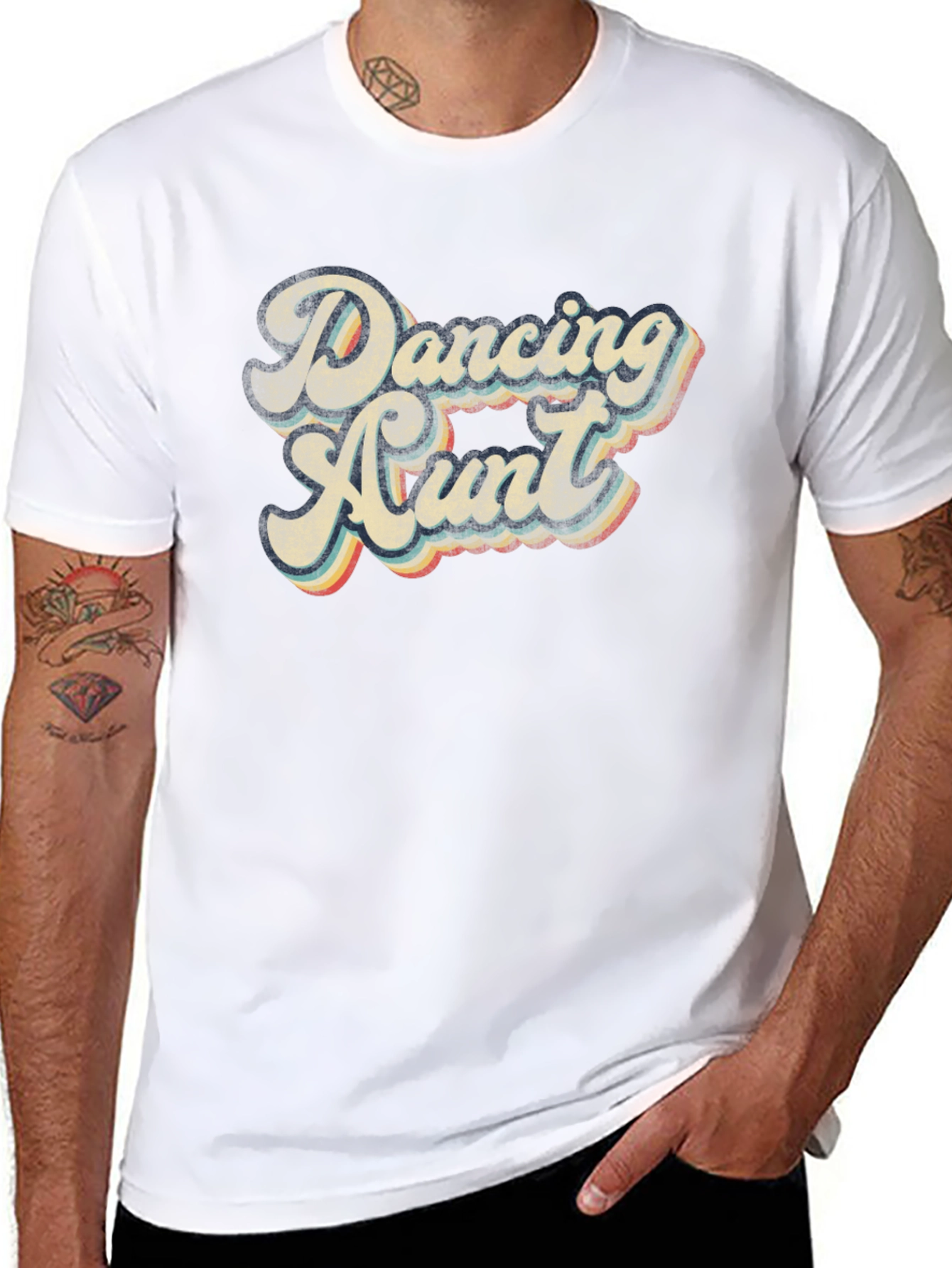 Dancing Aunt Retro Graphic Tee - Cool & Comfy