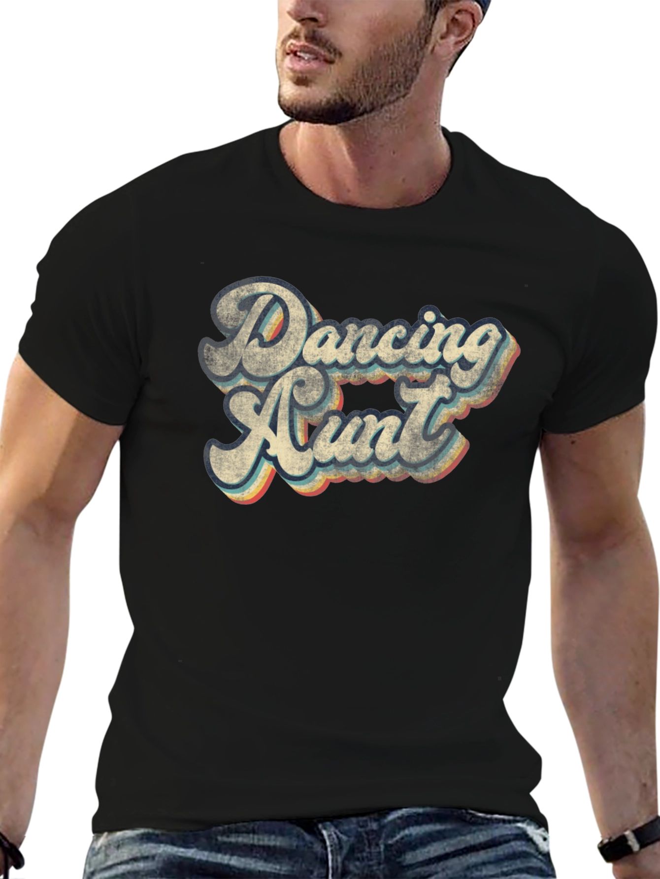 Dancing Aunt Retro Graphic Tee - Cool & Comfy