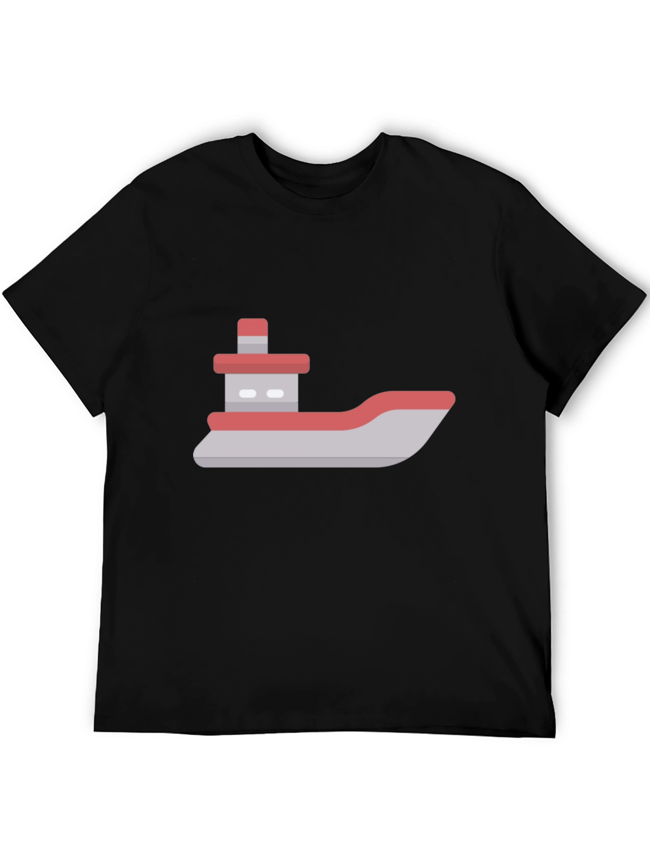 Modern Boat Graphic Tee - Black