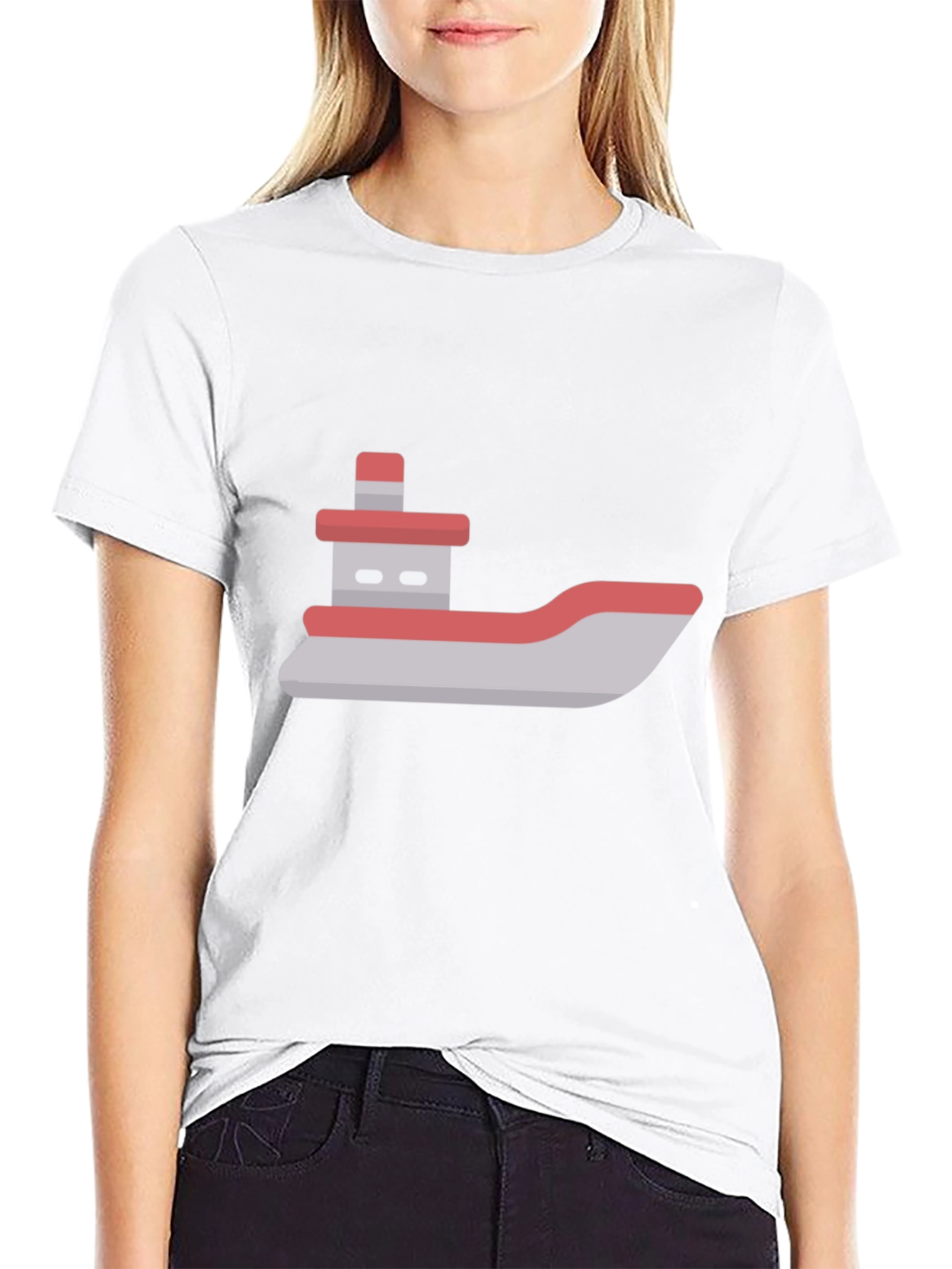 Modern Boat Graphic Tee - Black