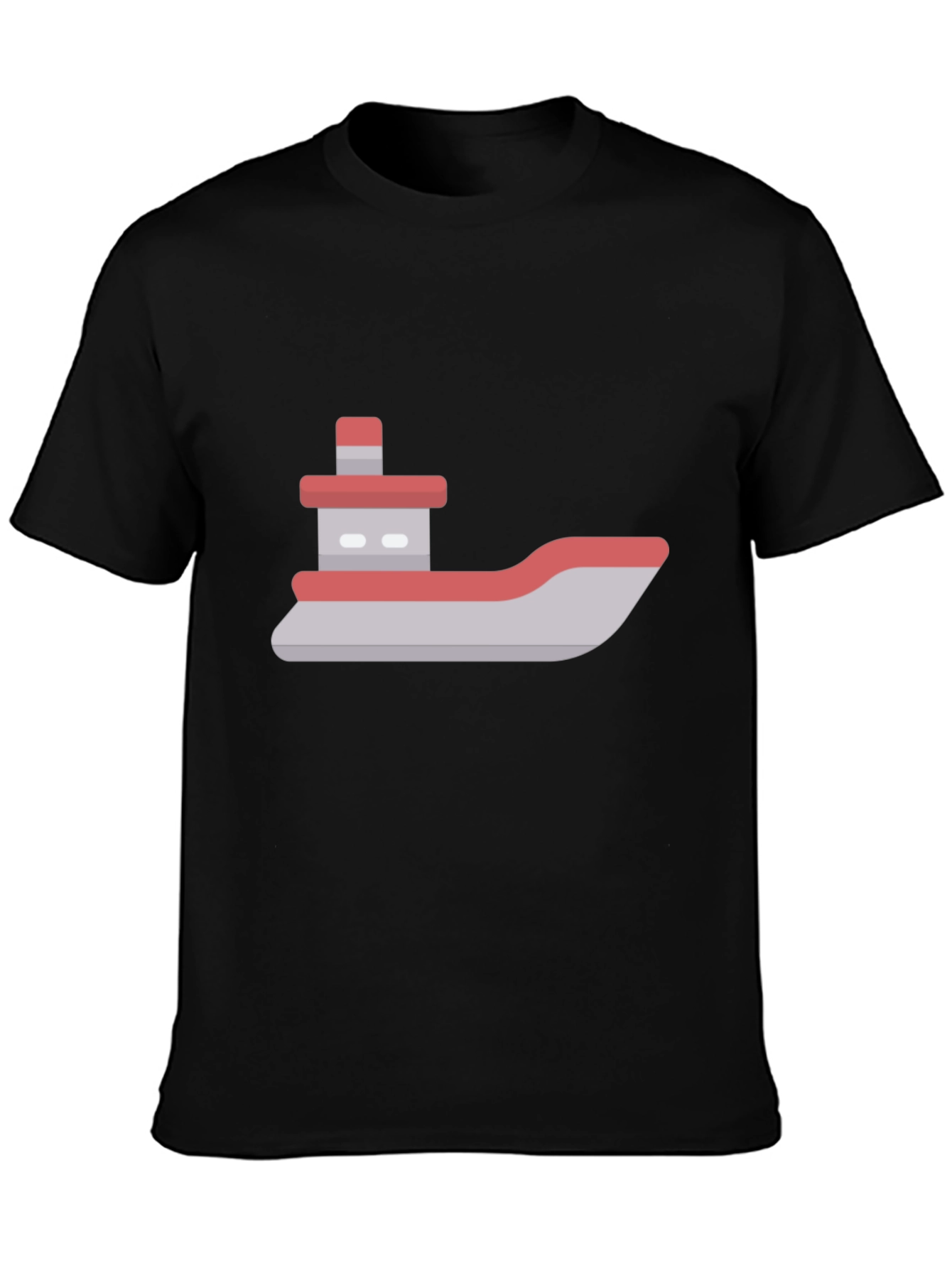 Modern Boat Graphic Tee - Black