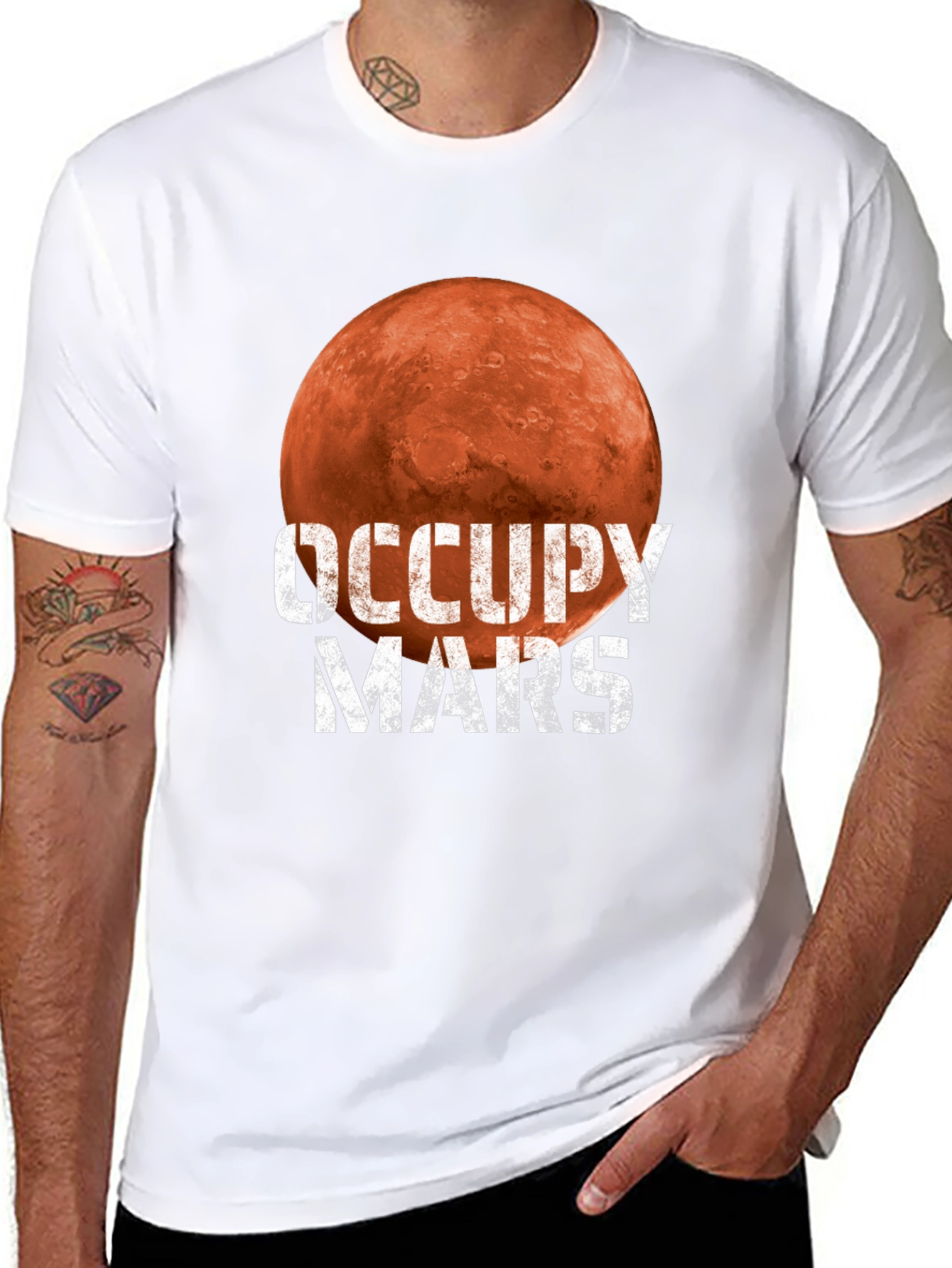 Occupy Mars Graphic T-Shirt - Space Exploration Tee