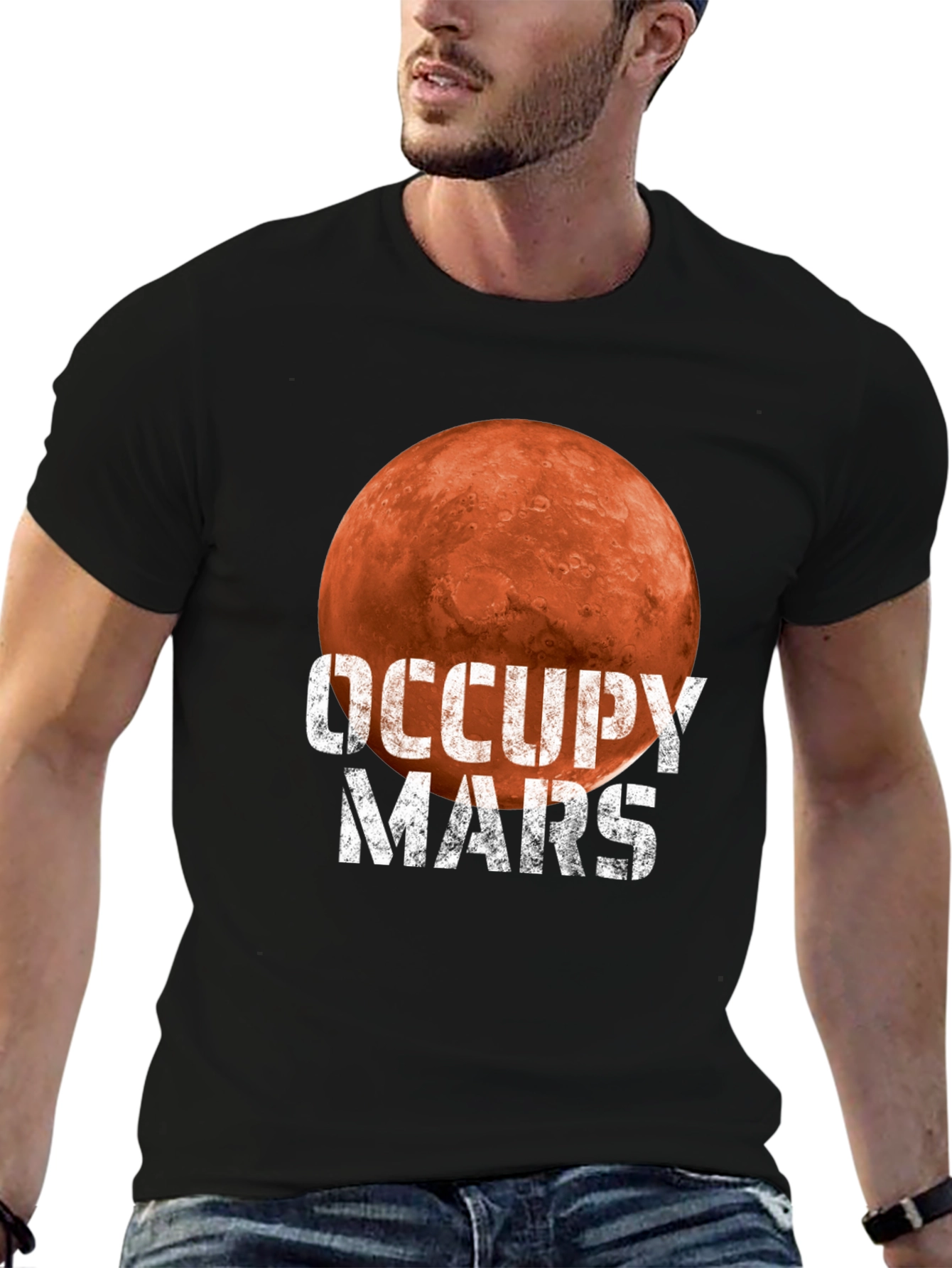 Occupy Mars Graphic T-Shirt - Space Exploration Tee