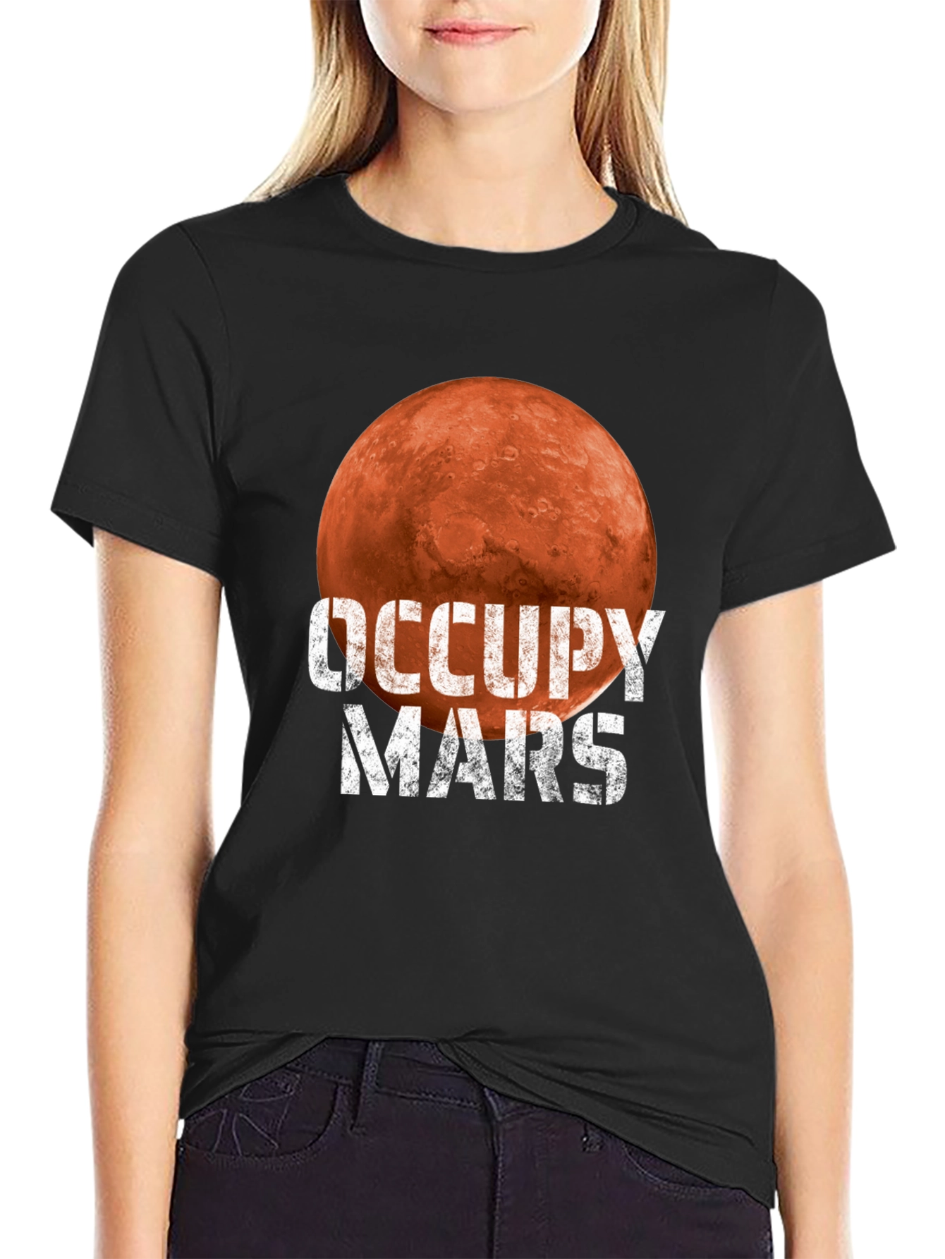 Occupy Mars Graphic T-Shirt - Space Exploration Tee