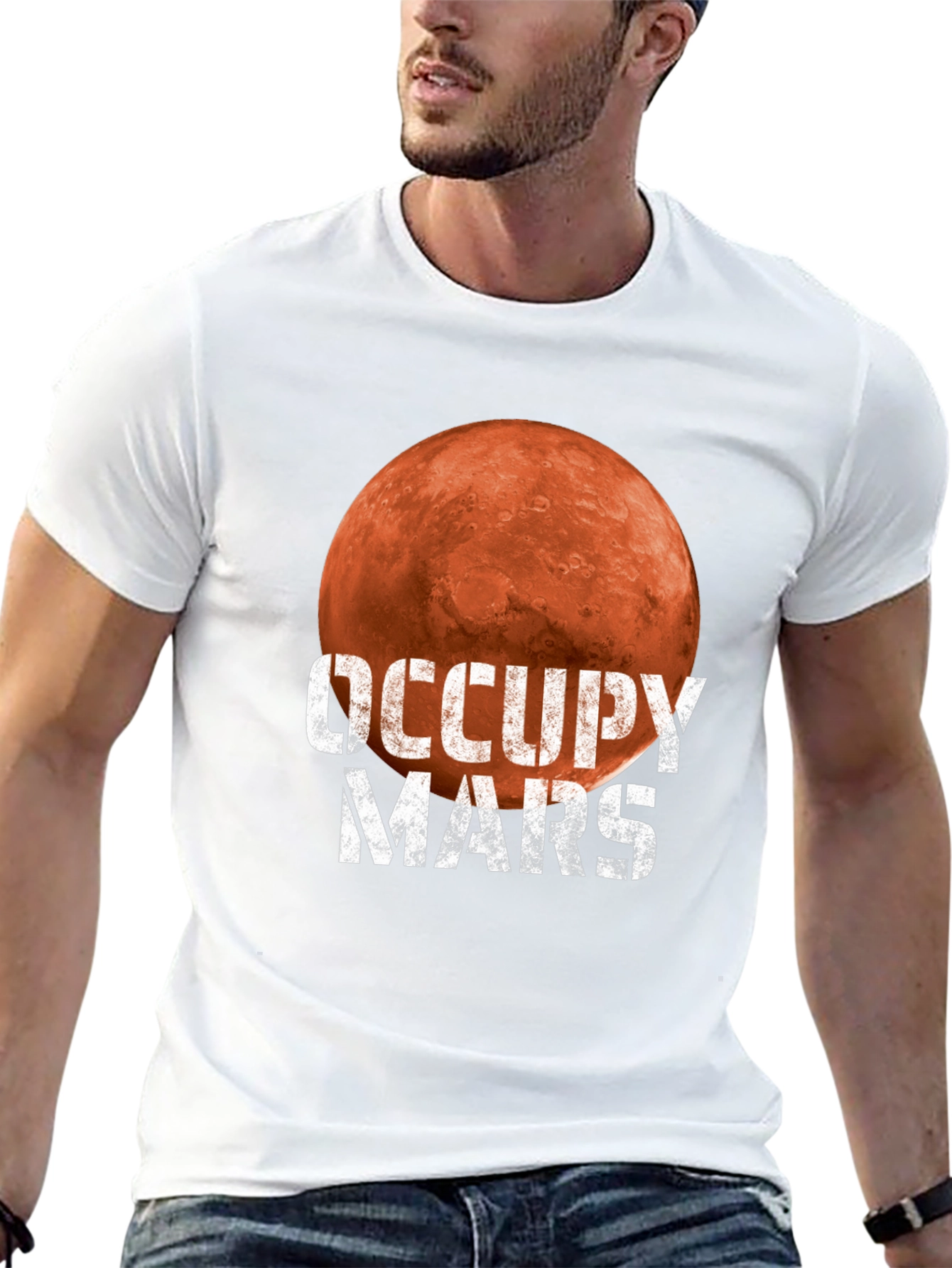 Occupy Mars Graphic T-Shirt - Space Exploration Tee