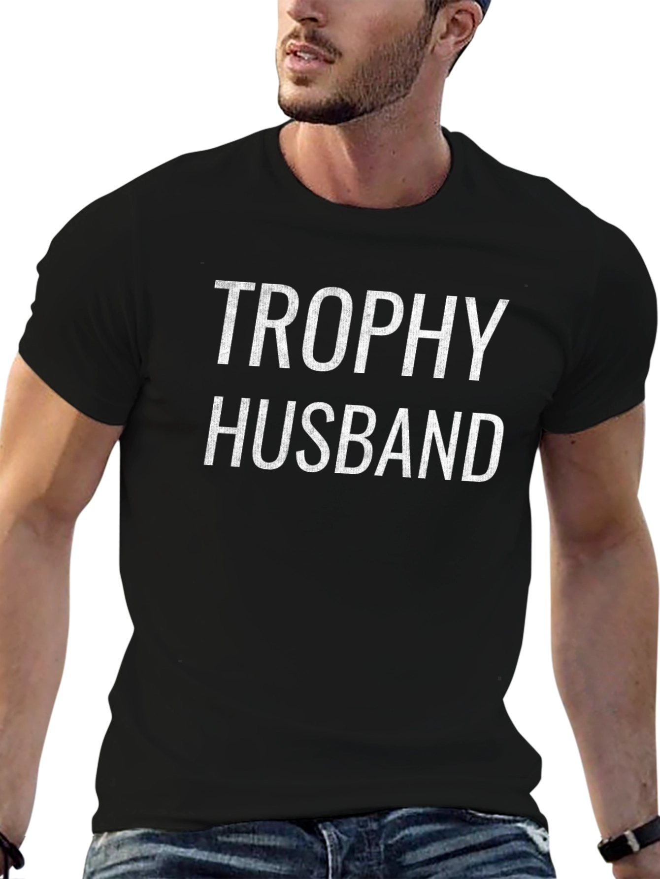 Trophy Husband Graphic Tee - Black