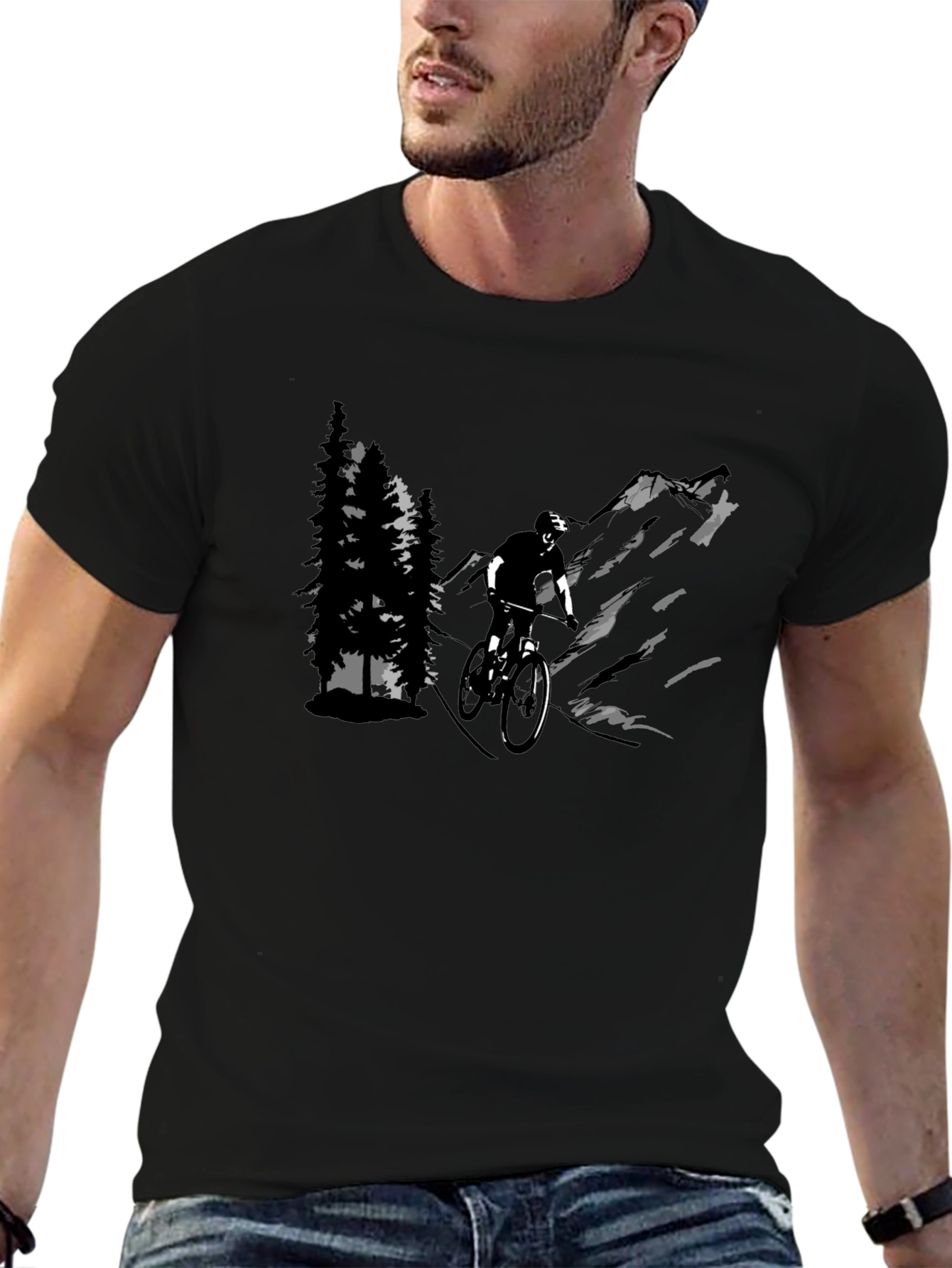 Mountain Biker Graphic T-Shirt - Adventure Ready