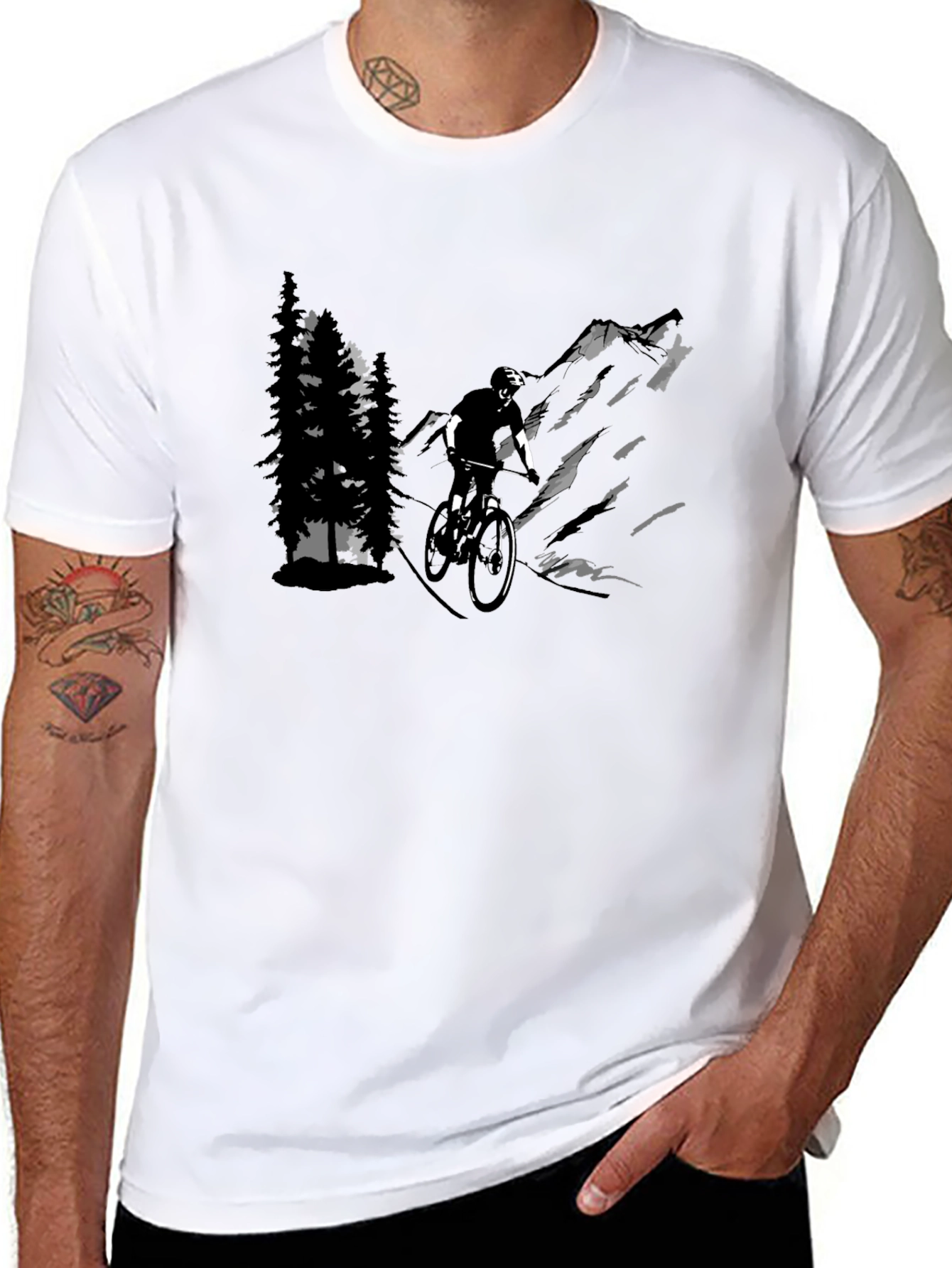 Mountain Biker Graphic T-Shirt - Adventure Ready