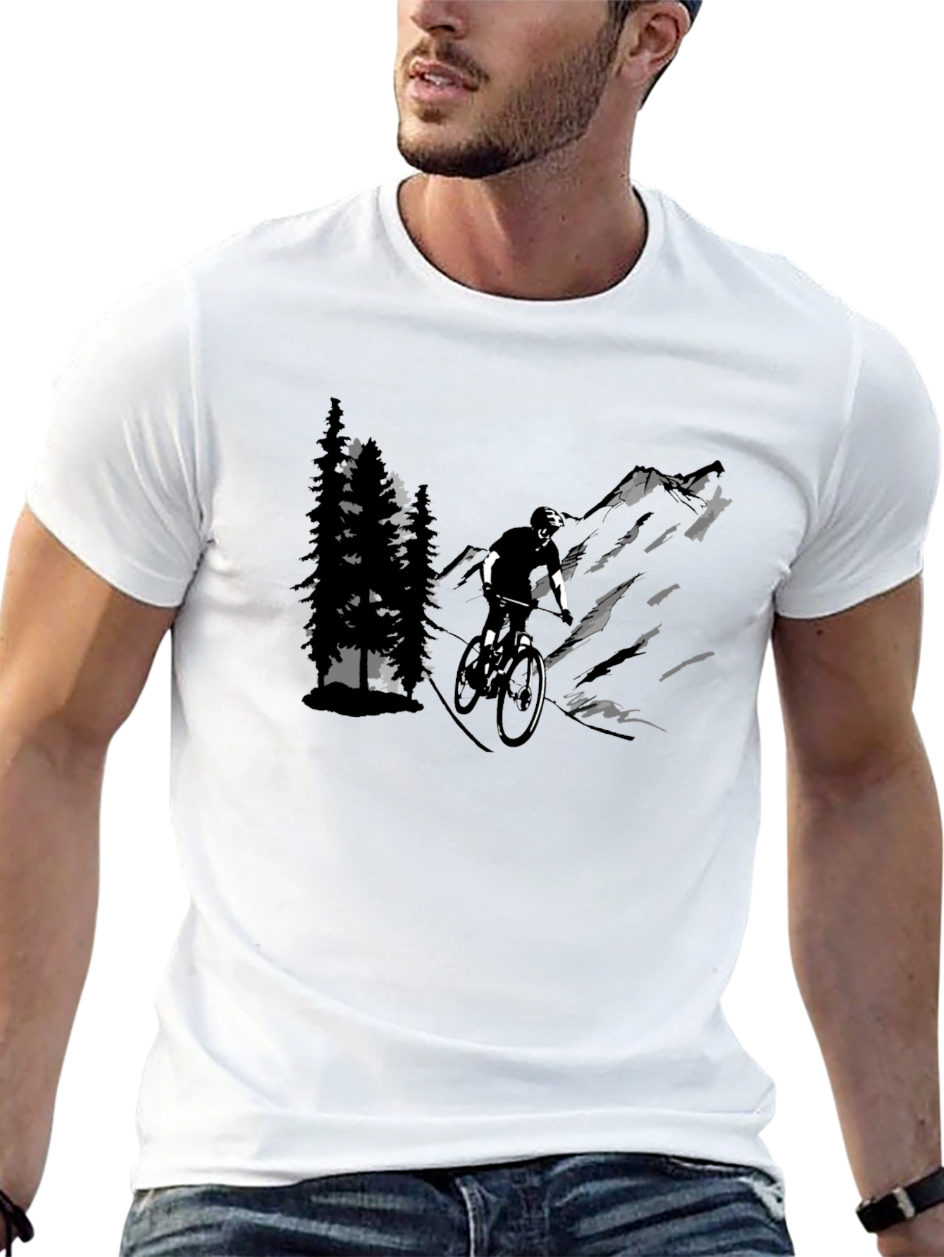 Mountain Biker Graphic T-Shirt - Adventure Ready