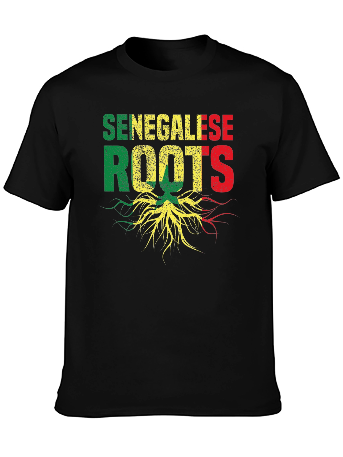 Senegalese Roots Graphic T-Shirt - Black
