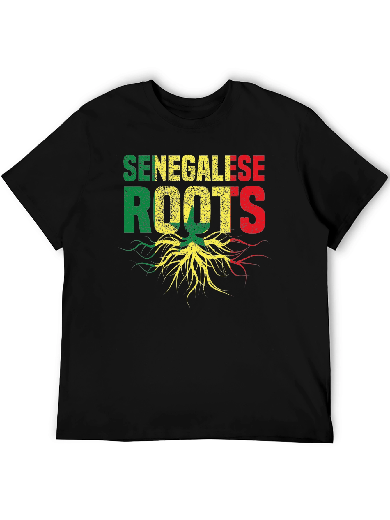Senegalese Roots Graphic T-Shirt - Black